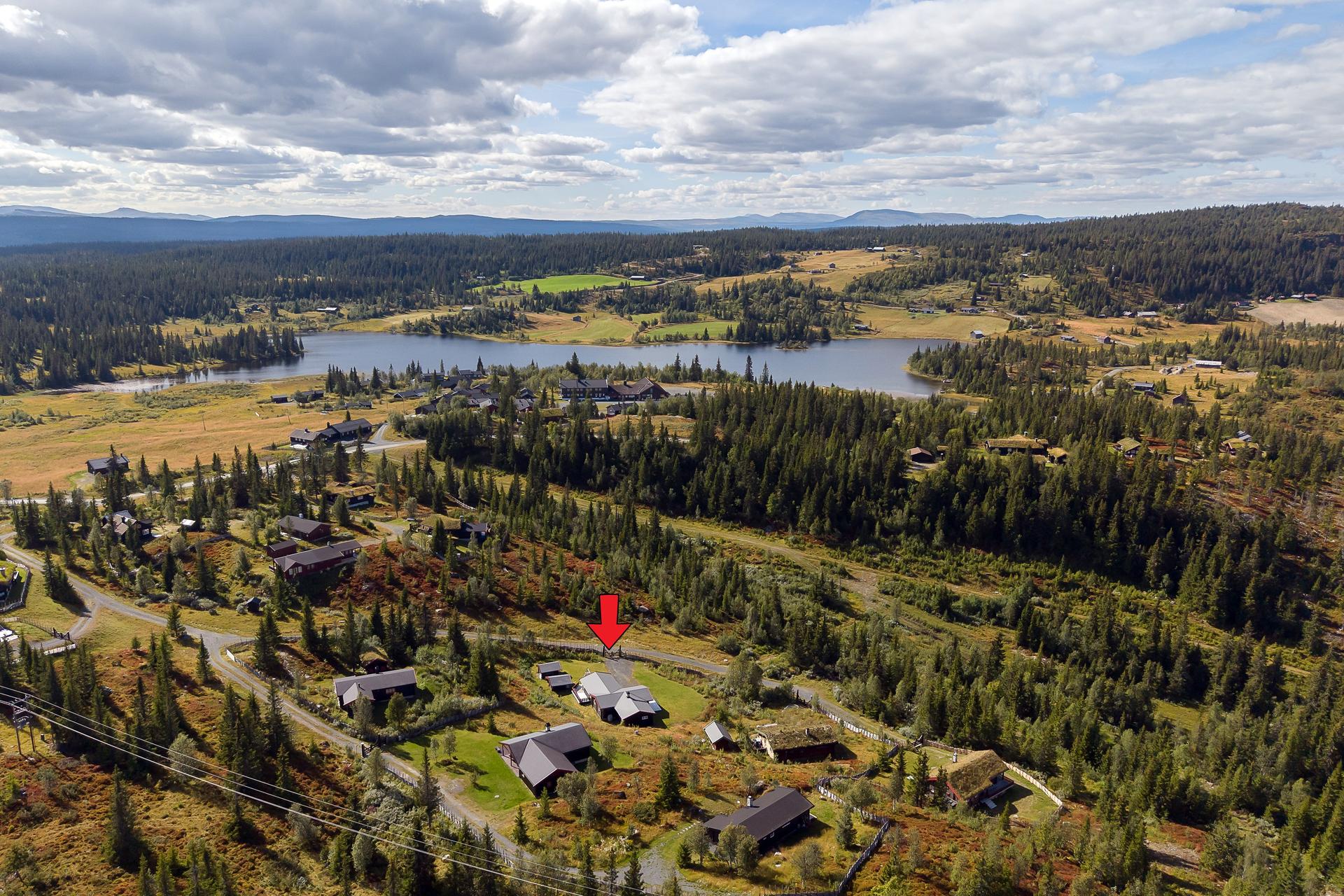Et attraktivt hytteområde på Austlid med kort vei til skiløype, turstier og badeplass. . Bilde nummer 3 av 3