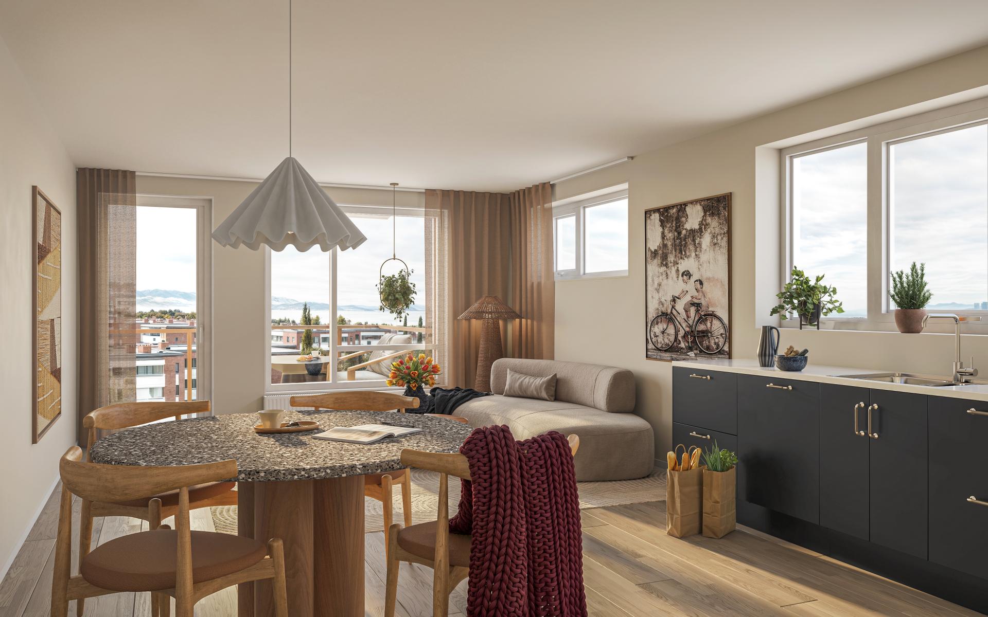 Hus H vil holde en god standard på materialvalg. Selger tilbyr også et rikt tilbud av tilvalg. Illustrasjon, avvik vil forekomme.. Bilde nummer 3 av 3