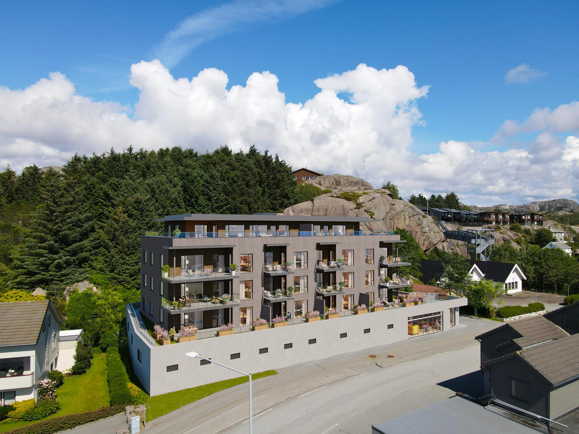 Boligstørrelser fra 67 - 119 m2 , så dette prosjektet passer for både unge og eldre eller deg som er på jakt etter en ferieleilighet.. Bilde nummer 3 av 3