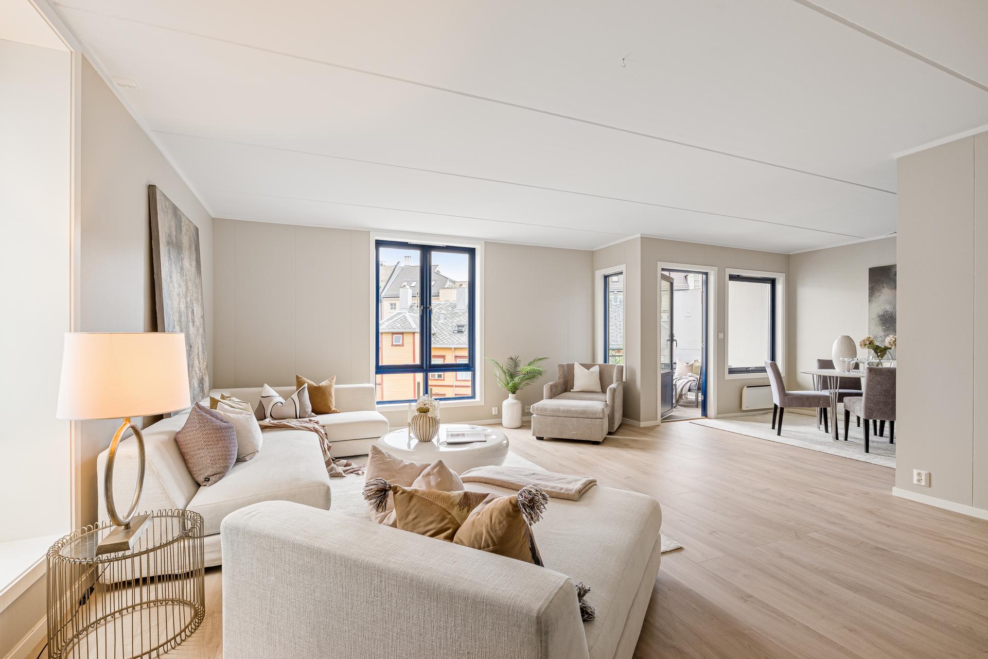 EiendomsMegler 1 ved Markus Tangvik har gleden av å presentere en flott 3-roms leilighet i Nedre Møllenberg gate 91. FOTO: Krokstad&NervikAS. Bilde nummer 1 av 3