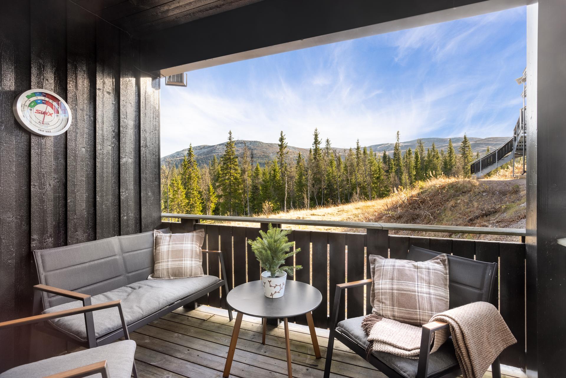 Dette er en attraktiv fritidsleilighet i Fageråsen med optimal ski-inn/ut og flott utsikt mot fjellet.. Bilde nummer 2 av 3