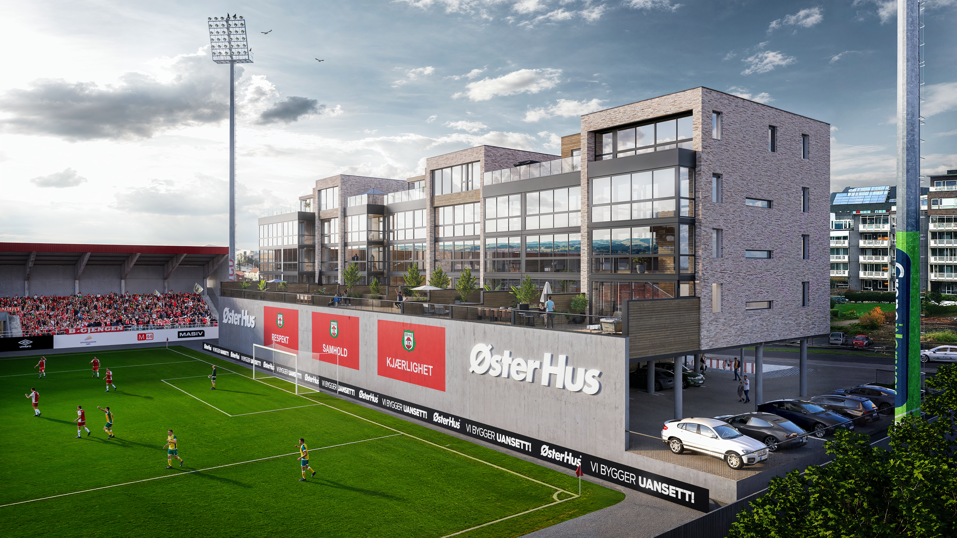 Det er puttet utallige flotte scoringer i målet foran
Klokkesvingen på Bryne stadion. Nå har vi 30 leiligheter med en rekke kvaliteter som i sum går helt til topps på Bryne.. Bilde nummer 1 av 3