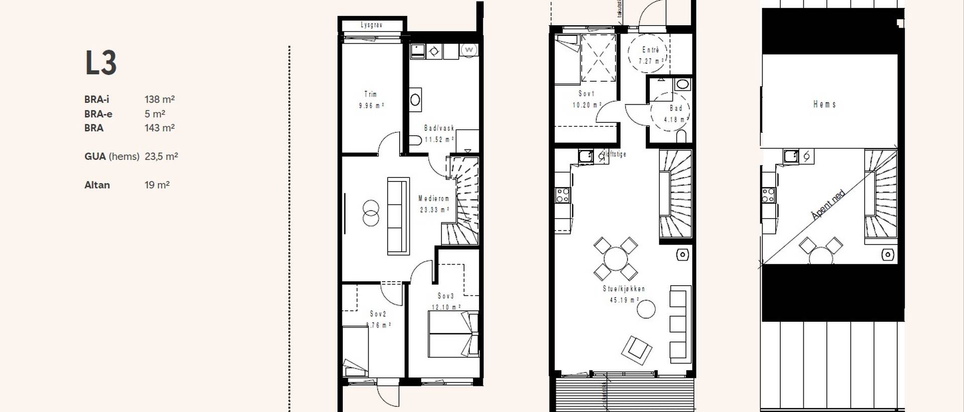 Apartment in Trondheim, Nilsbyen, Midtbyen - Bilde 3
