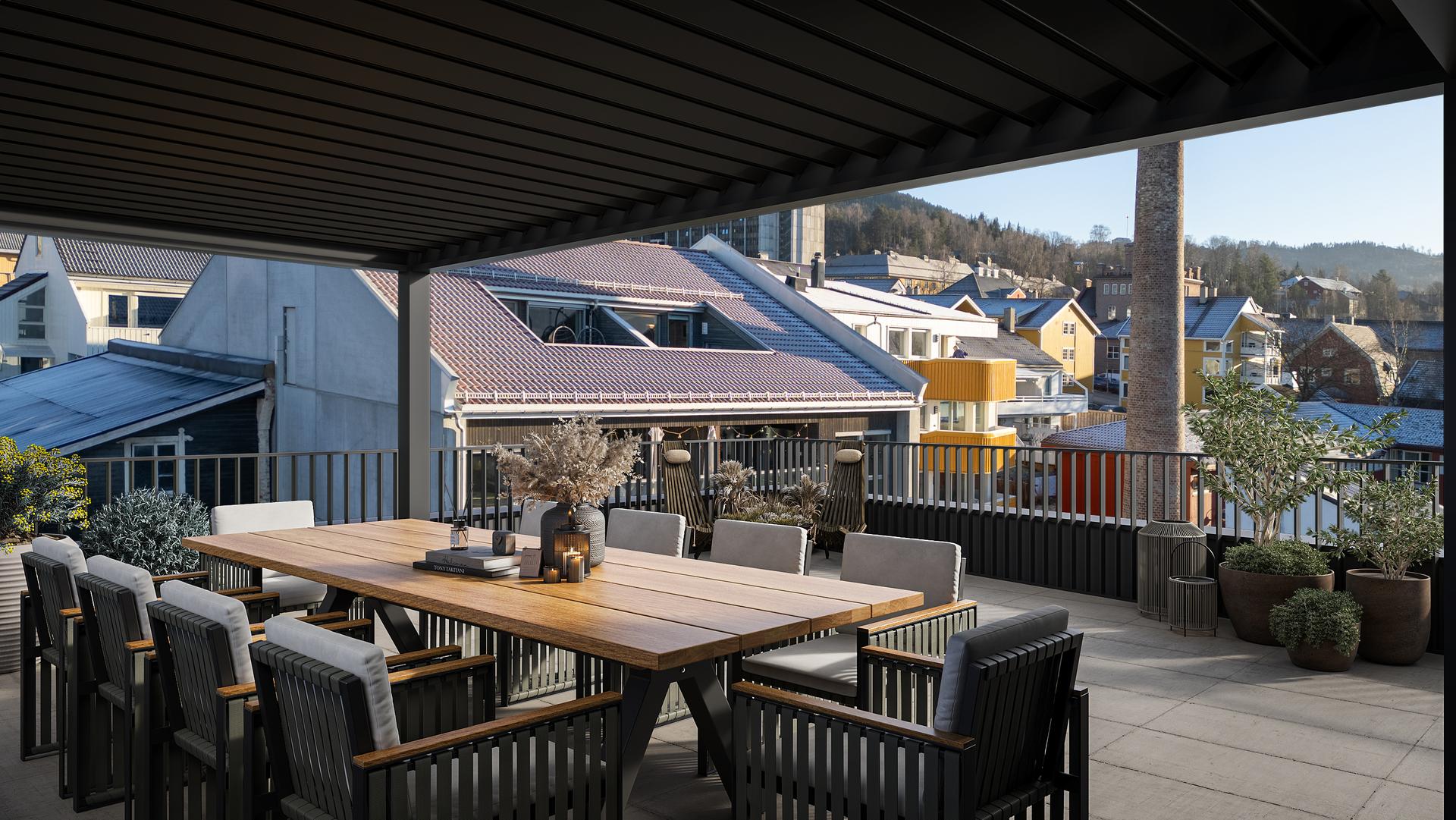Felles takterrasse. Bilde nummer 3 av 3