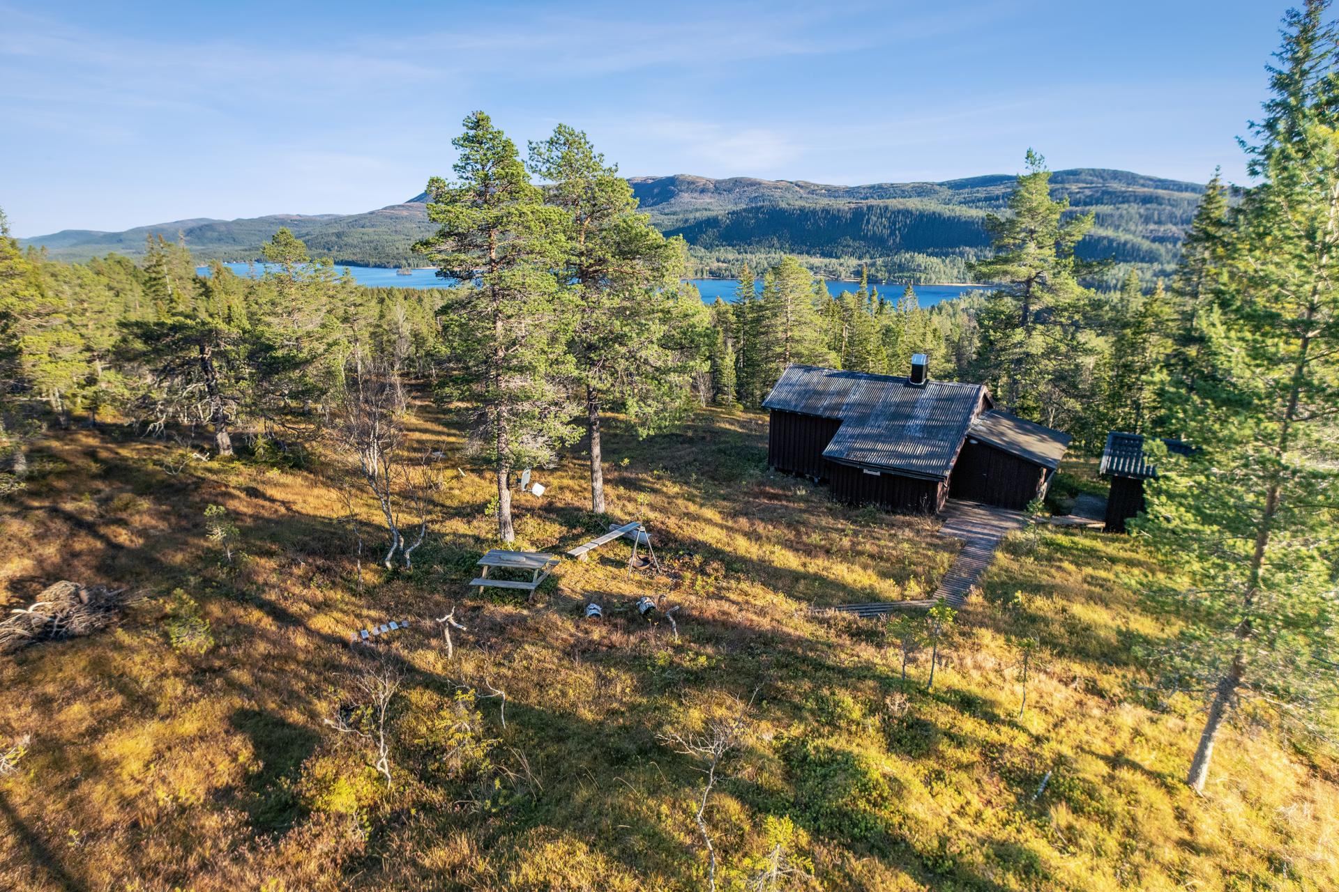 Velkommen til Tomtvassvegen 800! Hytte beliggende i naturskjønne omgivelser på Tomtvantet. Hytta ligger høyt oppe i terrenget. Foto: EFKT v/Hamish Gray.. Bilde nummer 1 av 3
