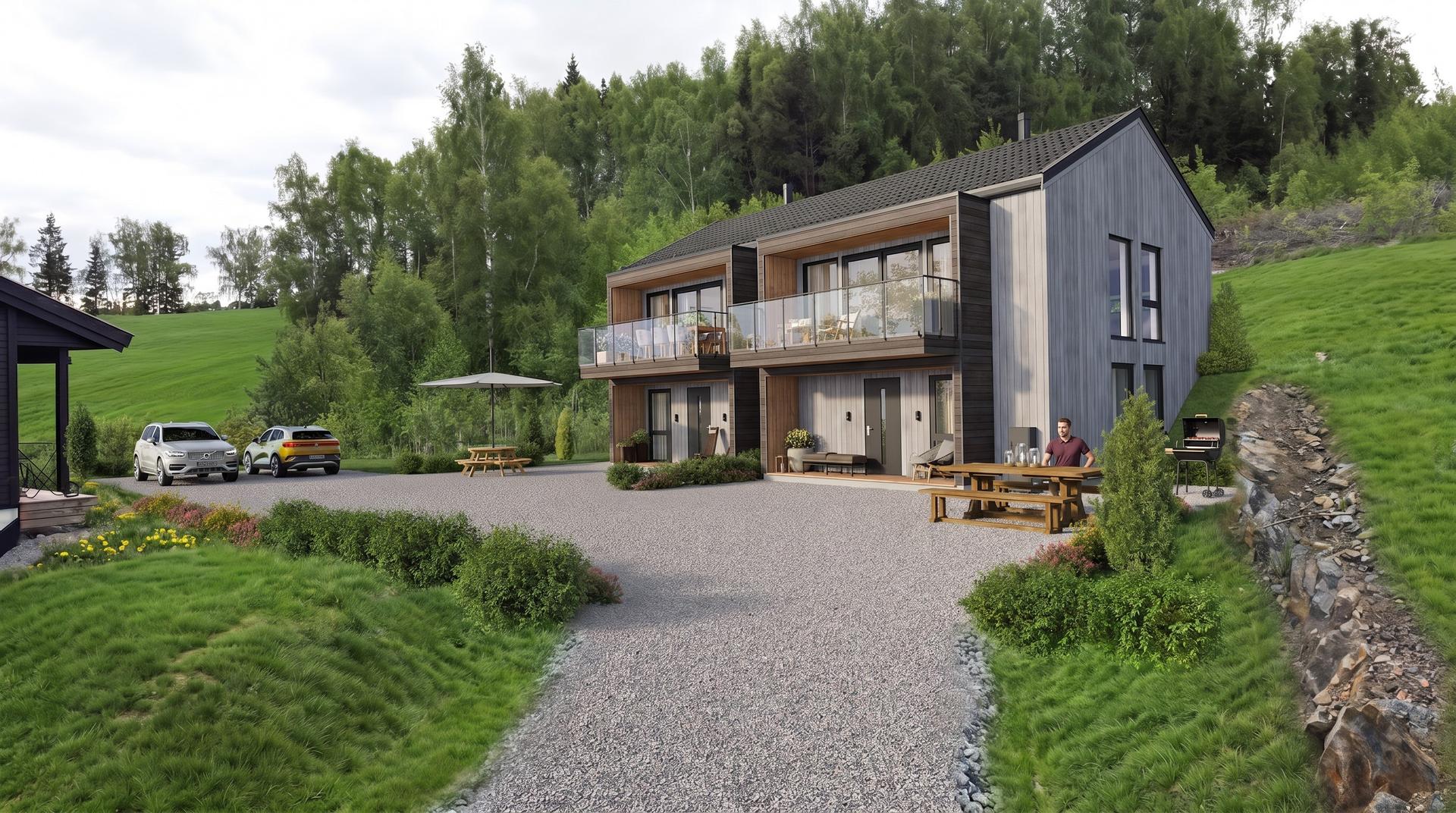 EiendomsMegler 1 Prosjekt har gleden av å presentere en tomannsbolig i Julibakka for salg!. Bilde nummer 1 av 3