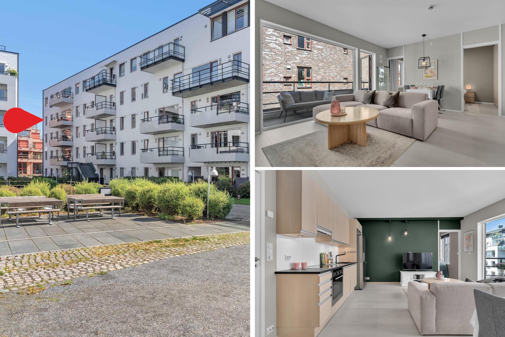 Velkommen til Blokkhusgata 10! En lys og tiltalende 3-roms leilighet med en gjennomtenkt planløsning i fjerde etasje. Foto: Thomas Heimdal.. Bilde nummer 1 av 3