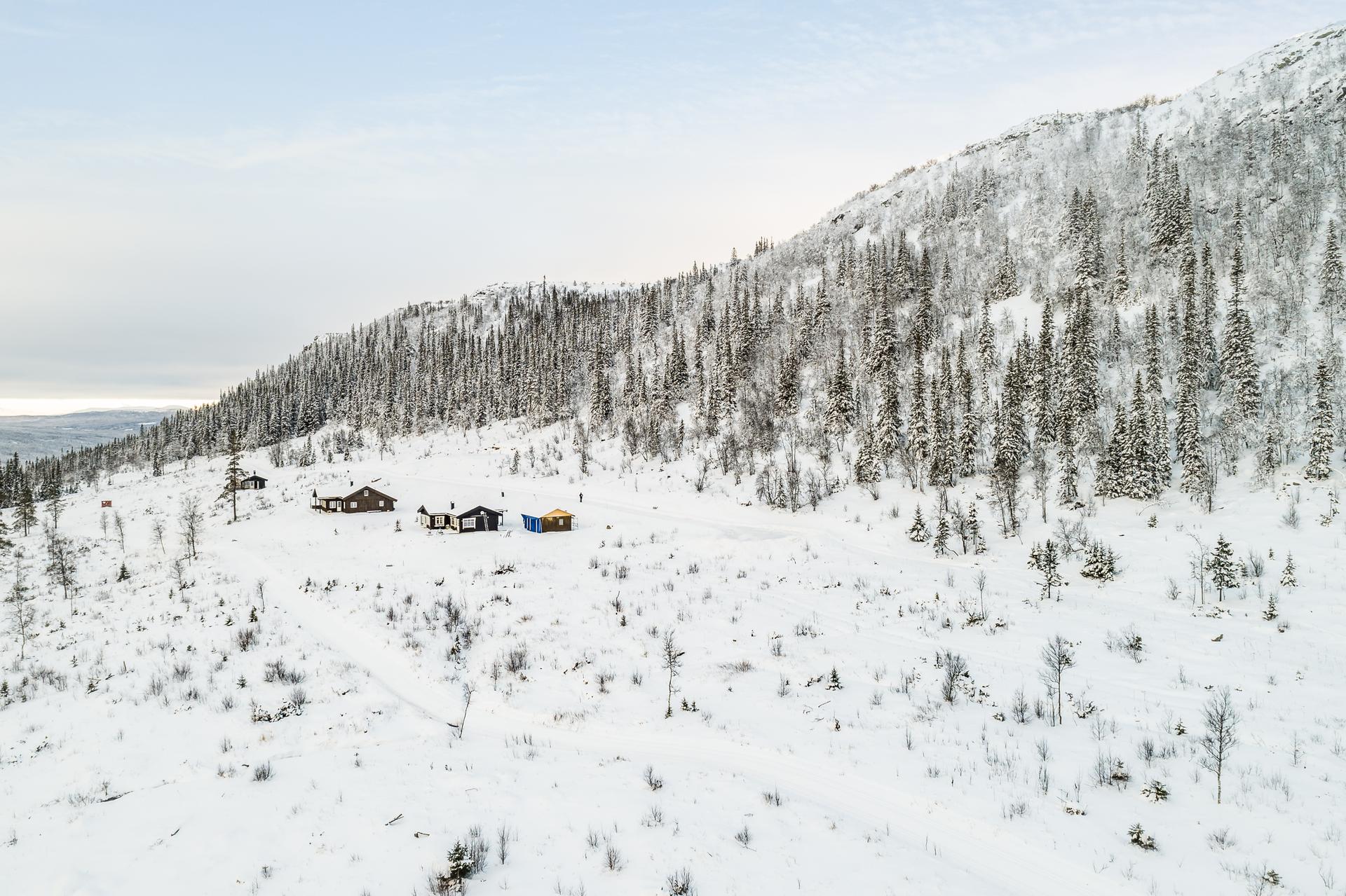 Tomten ligger i Engerdal Østfjell, nedenfor Hundskampen. Bilde nummer 1 av 3