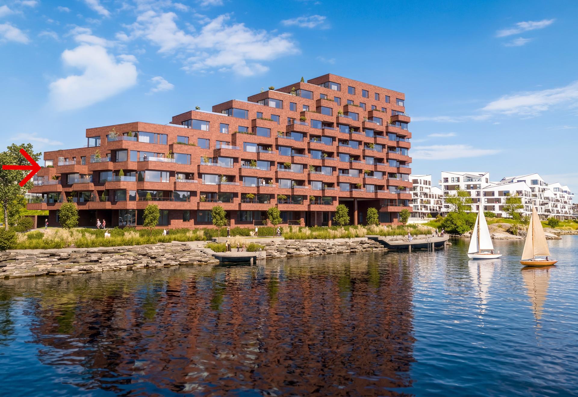 Hjørnebeliggenhet som gir ekstra lysinnslipp fra flere himmelretninger gjennom vinduer på to fasader.. Bilde nummer 2 av 3