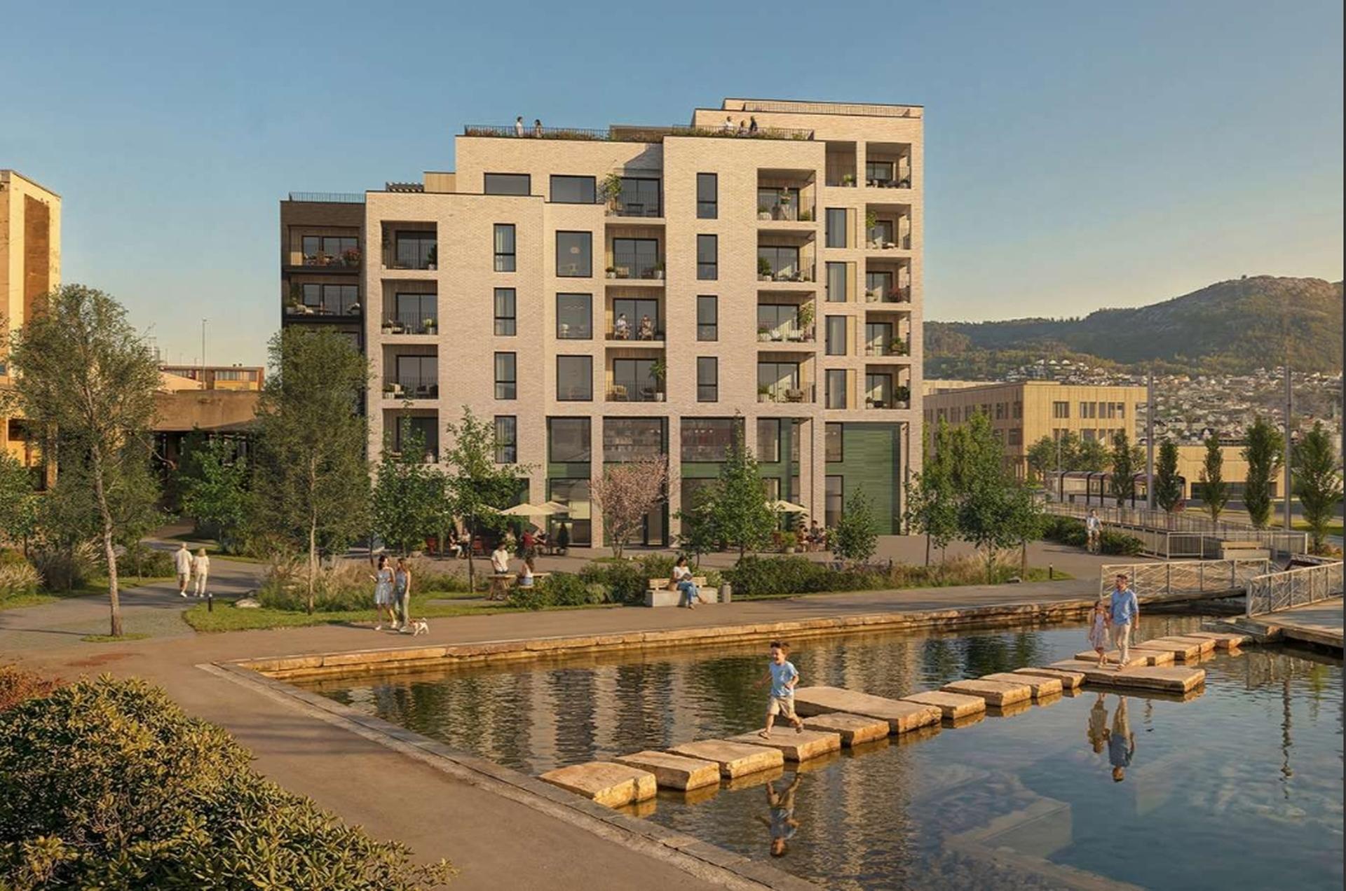 Mindebyen Torg - attraktiv beliggenhet like ved bybanestopp. Illustrasjonsbilde, avvik vil forekomme.. Bilde nummer 2 av 3