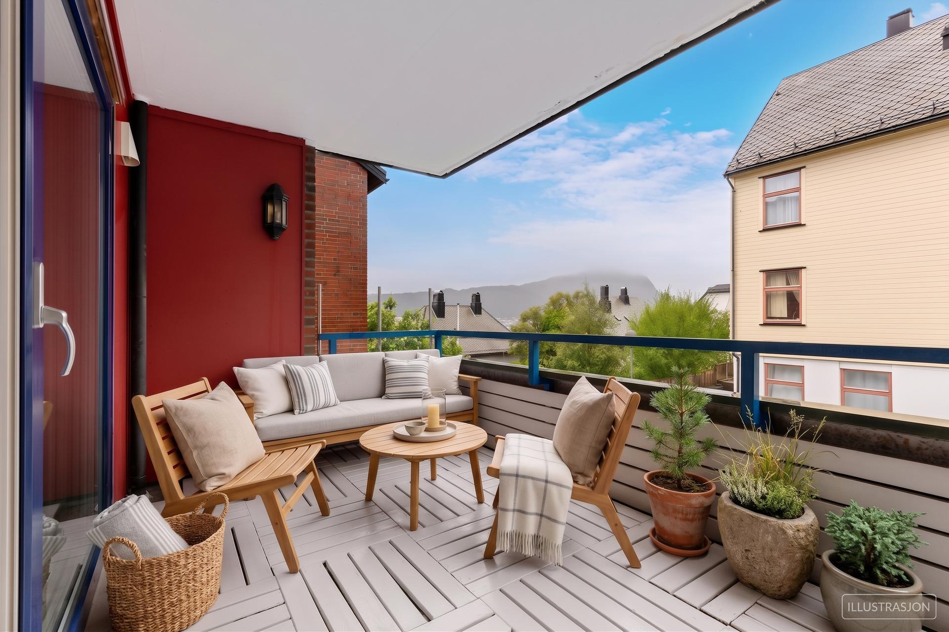Velkommen til Kirkegata 33 D! (Foto: Lillys Studio AS) Digital styling. . Bilde nummer 1 av 3