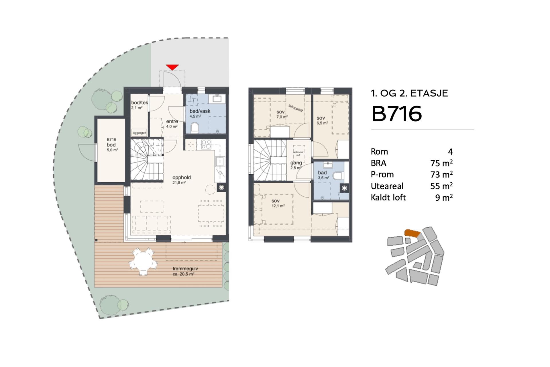 Denne boligen ligger opphøyet fra gaten og får en privat tomt rundt på 3 sider. Boligen er over 2 plan med bad og 3 soverom i 2. etg. Det er også eget bad i 1. etg. sammen med en romslig stue og kjøkkenløsning. . Bilde nummer 3 av 3