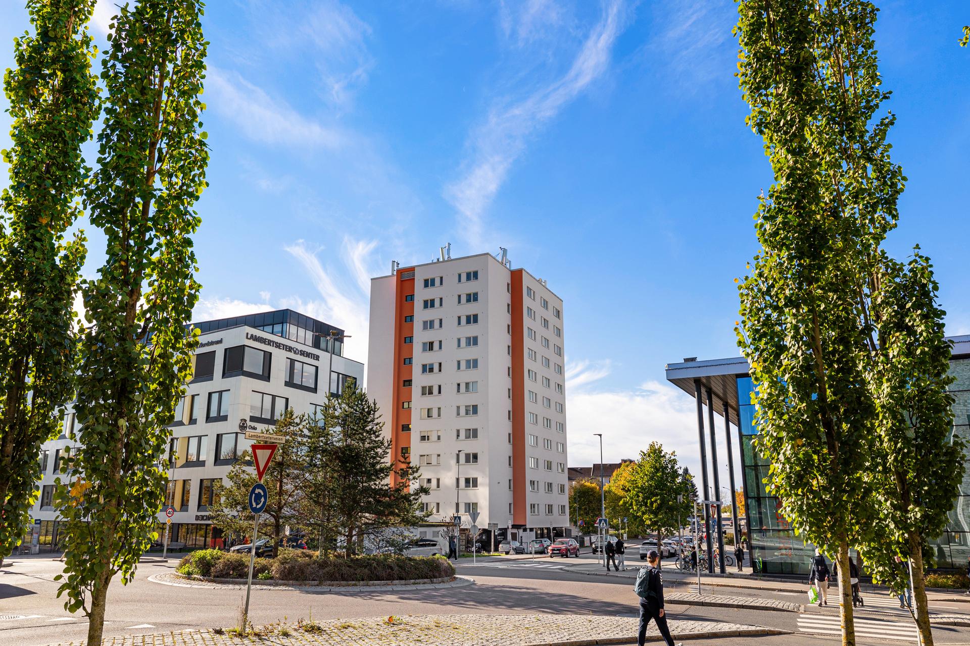 Borettslaget har en sentral beliggenhet på Lambertseter med umiddelbar nærhet til senter og T-bane.. Bilde nummer 3 av 3