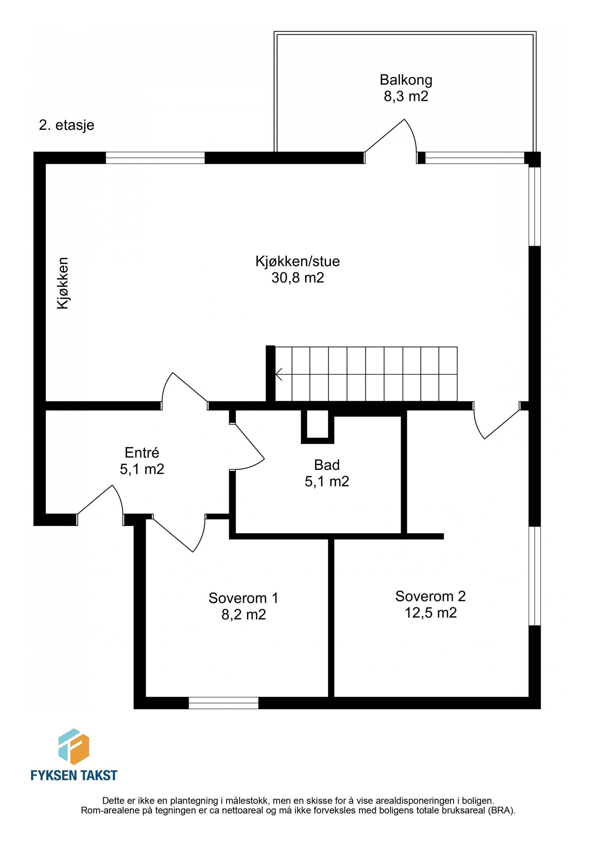 Planskisse hovedetasje. . Bilde nummer 2 av 3