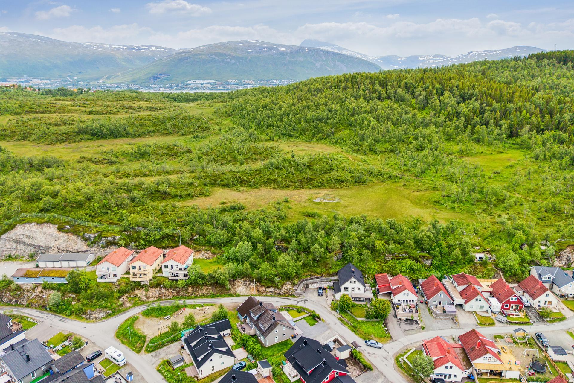 Romslig boligtomt med en attraktiv beliggenhet helt øverst i Hamna.. Bilde nummer 2 av 3
