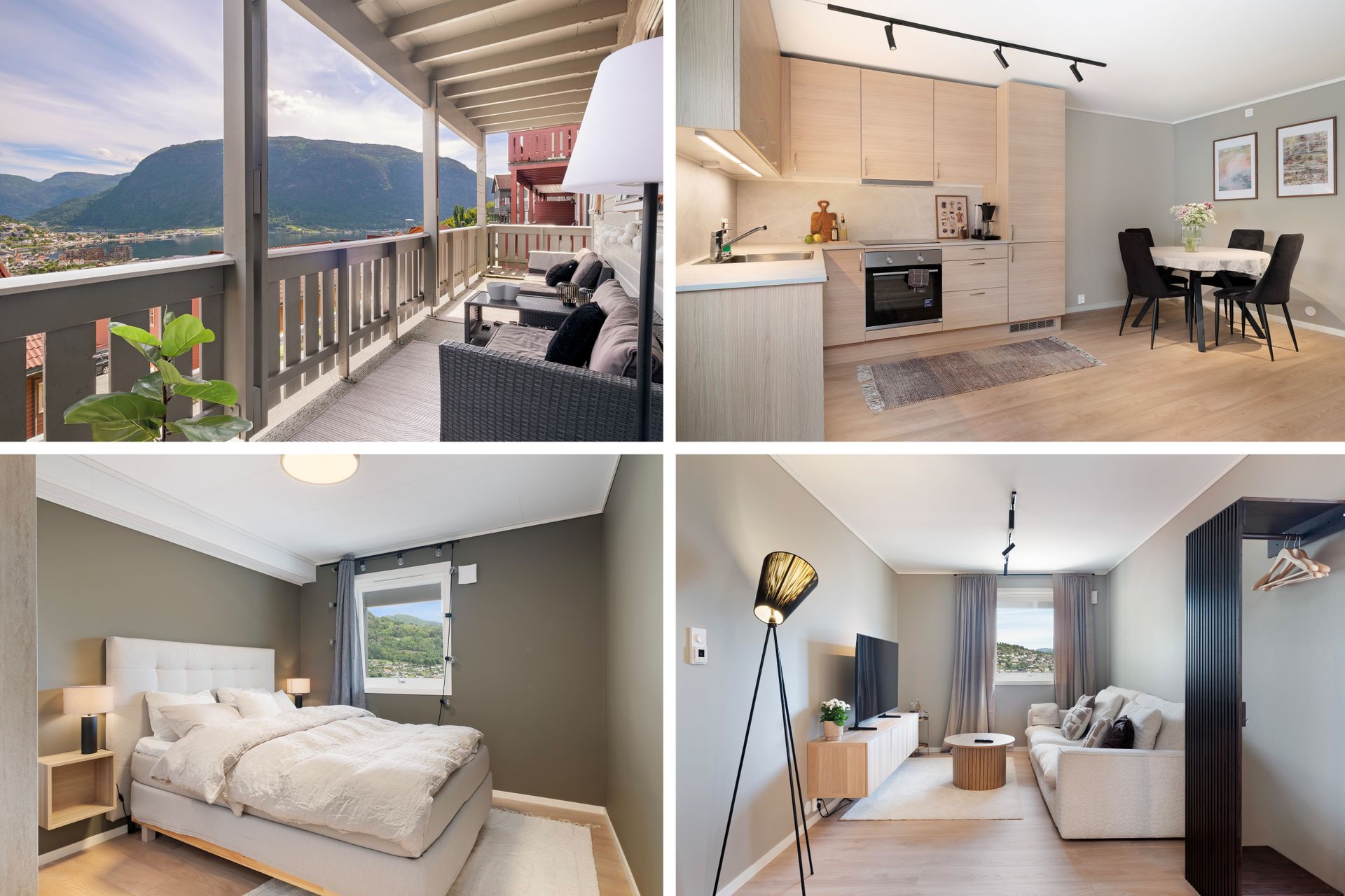 Velkomen til Stedjeåsen 82 – ein stilrein og innhaldsrik 3-roms bustad med moderne materialval og delikate fargetonar. Foto: Creativision (Jonny Akselsen). Bilde nummer 1 av 3