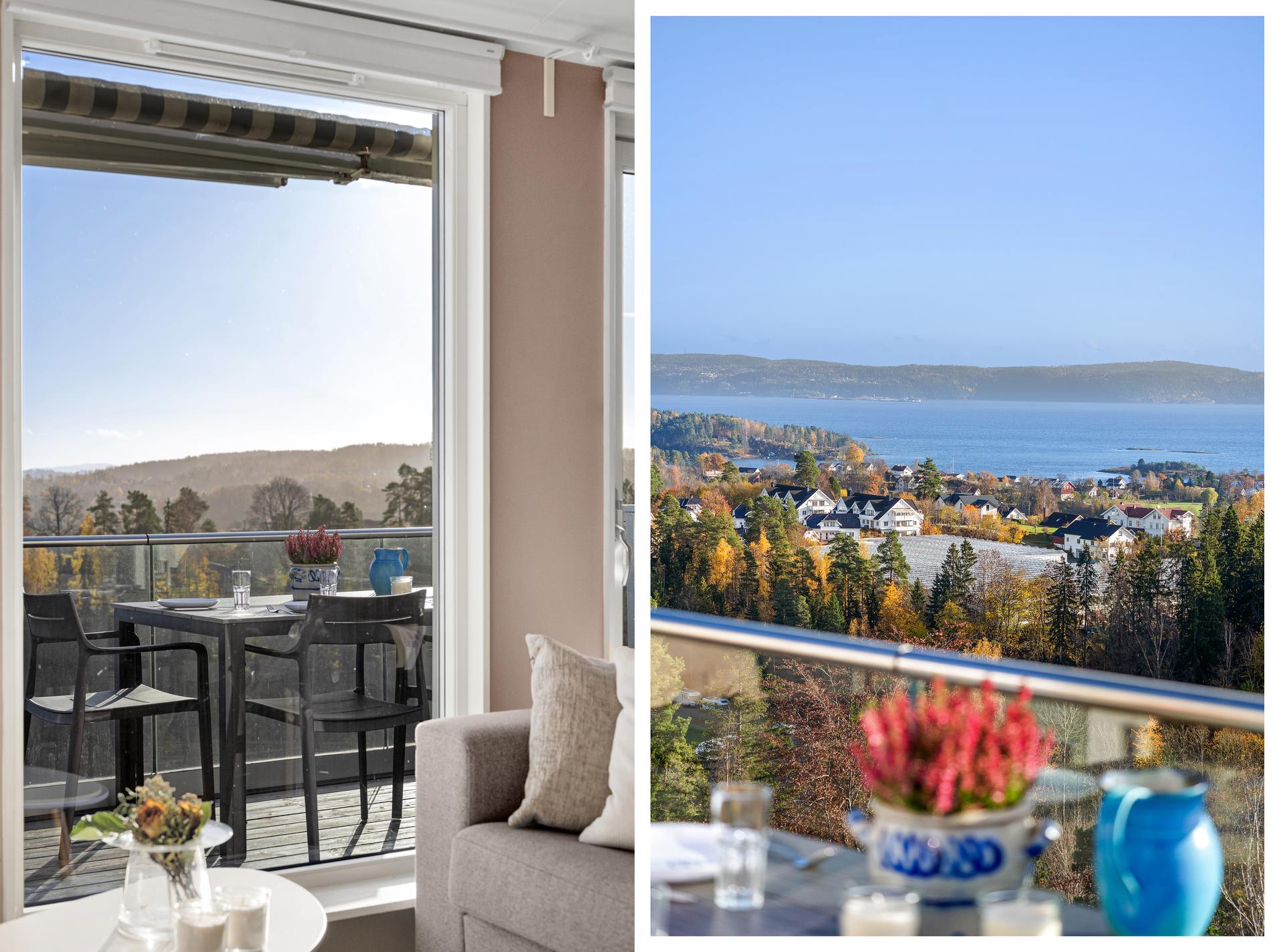Et lekkert rekkehus i førsterekke til fjorden, med panorama fjordutsikt. Bilde nummer 2 av 3