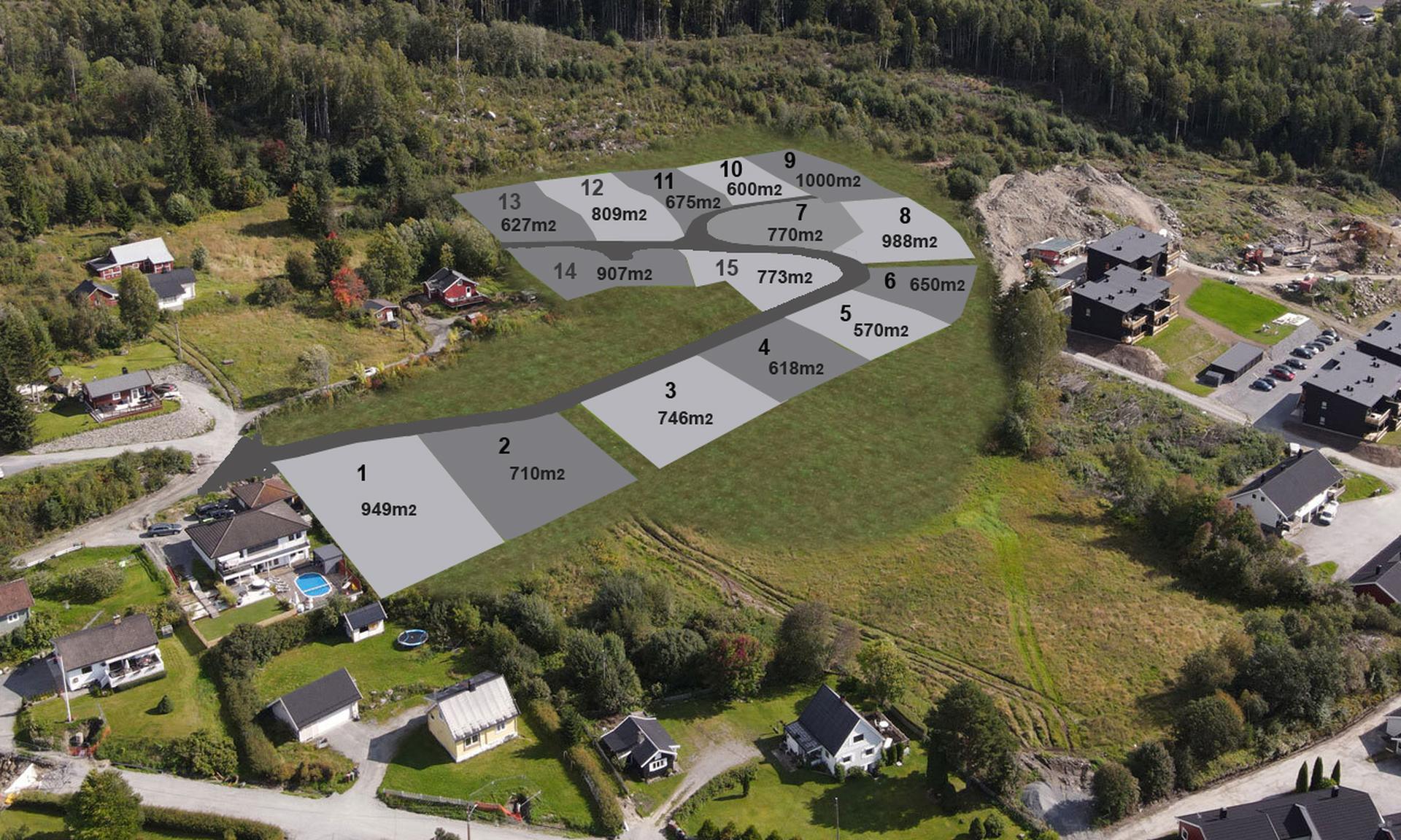 Velkommen til Nedre Kongsli - 15 eneboligtomter sentralt på Jaren, klare med infrastruktur. Bilde nummer 1 av 3