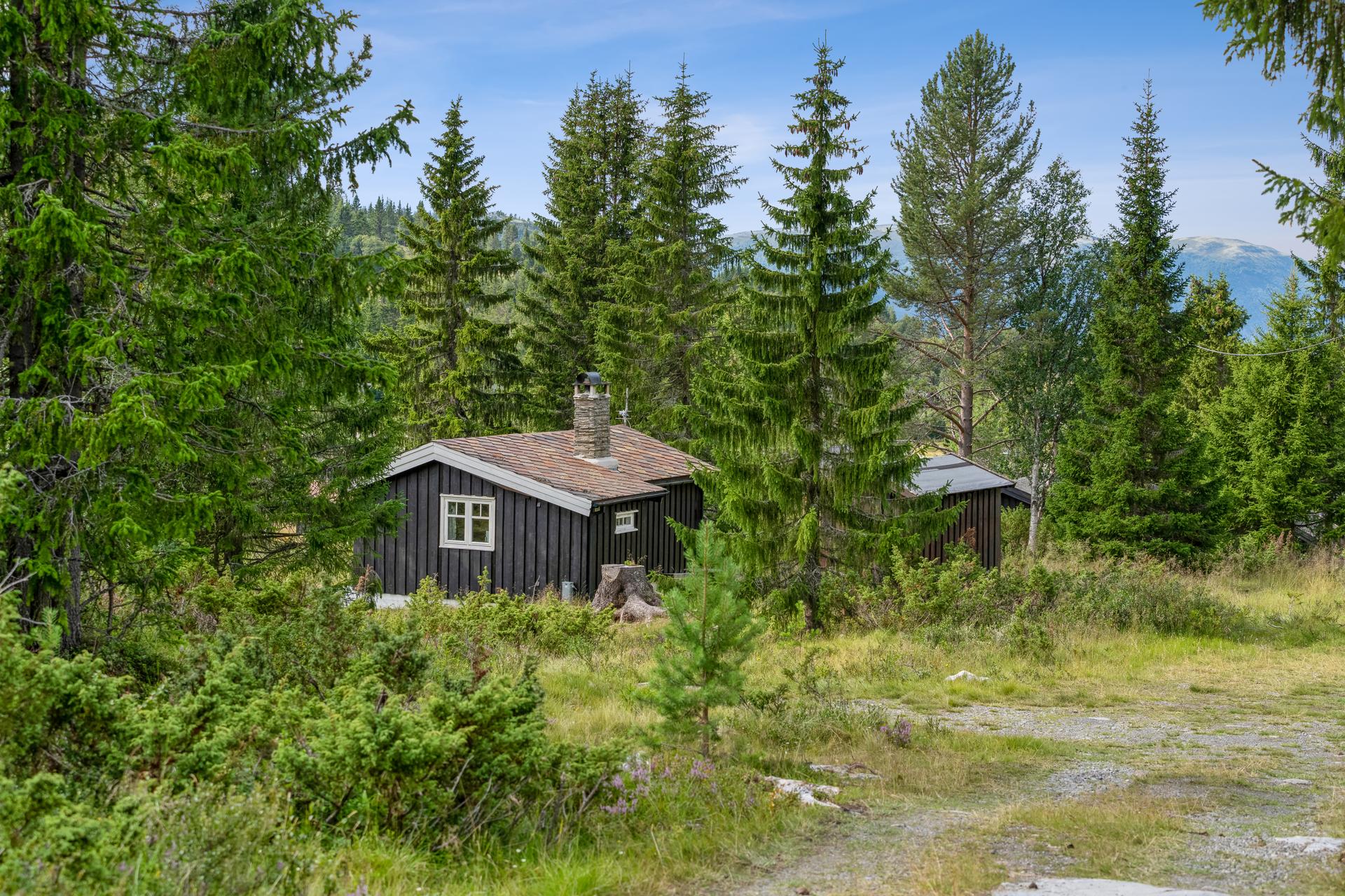 Hytta ligger særdeles fint til i Havnsetervegen 63 på Mysusæter i et rolig område med et landskap preget av etablerte hytter og seterkveer, og med sol fra morgen til kveld. . Bilde nummer 2 av 3