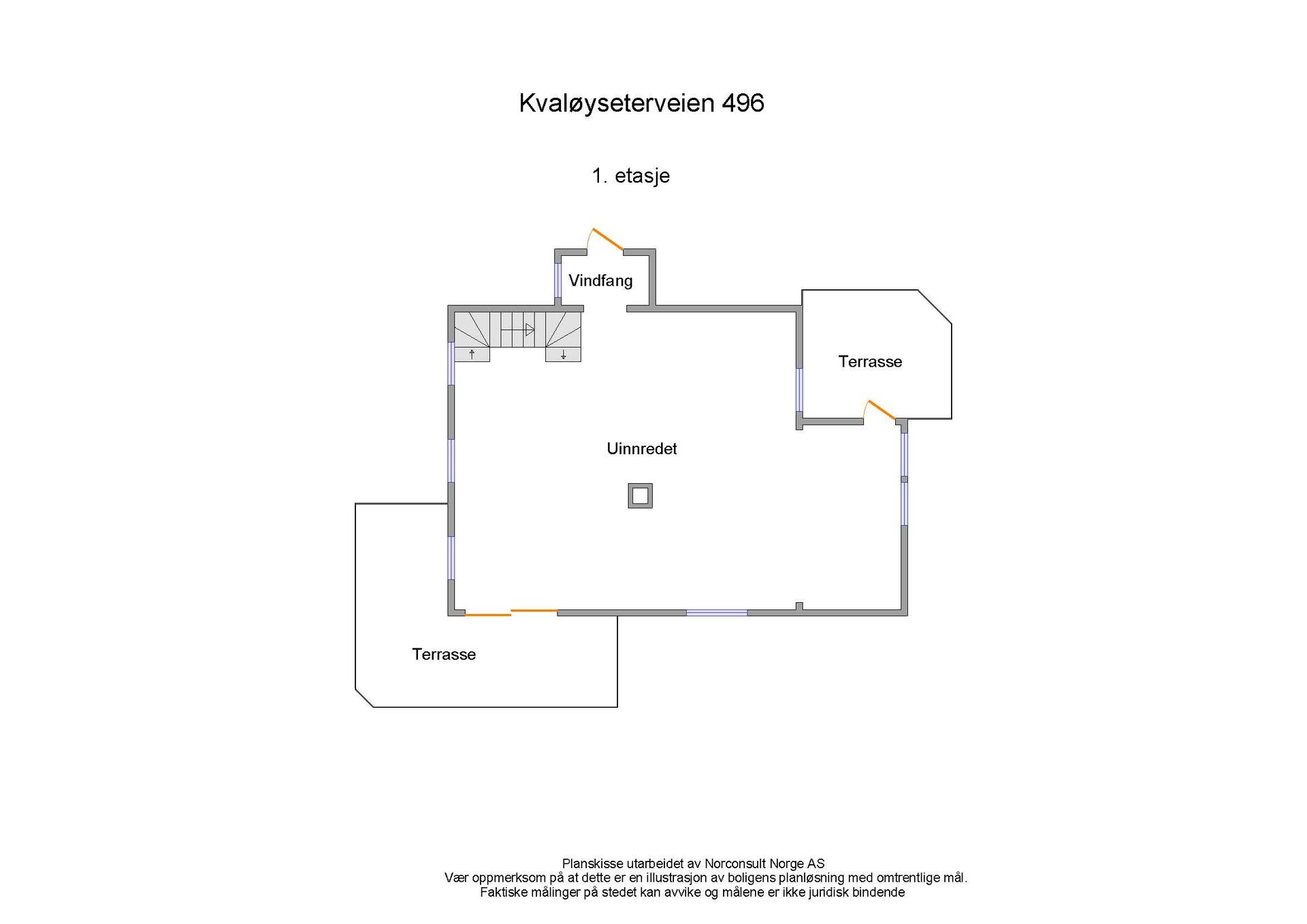 Boligens planskisse - 1. Etasje. Bilde nummer 3 av 3