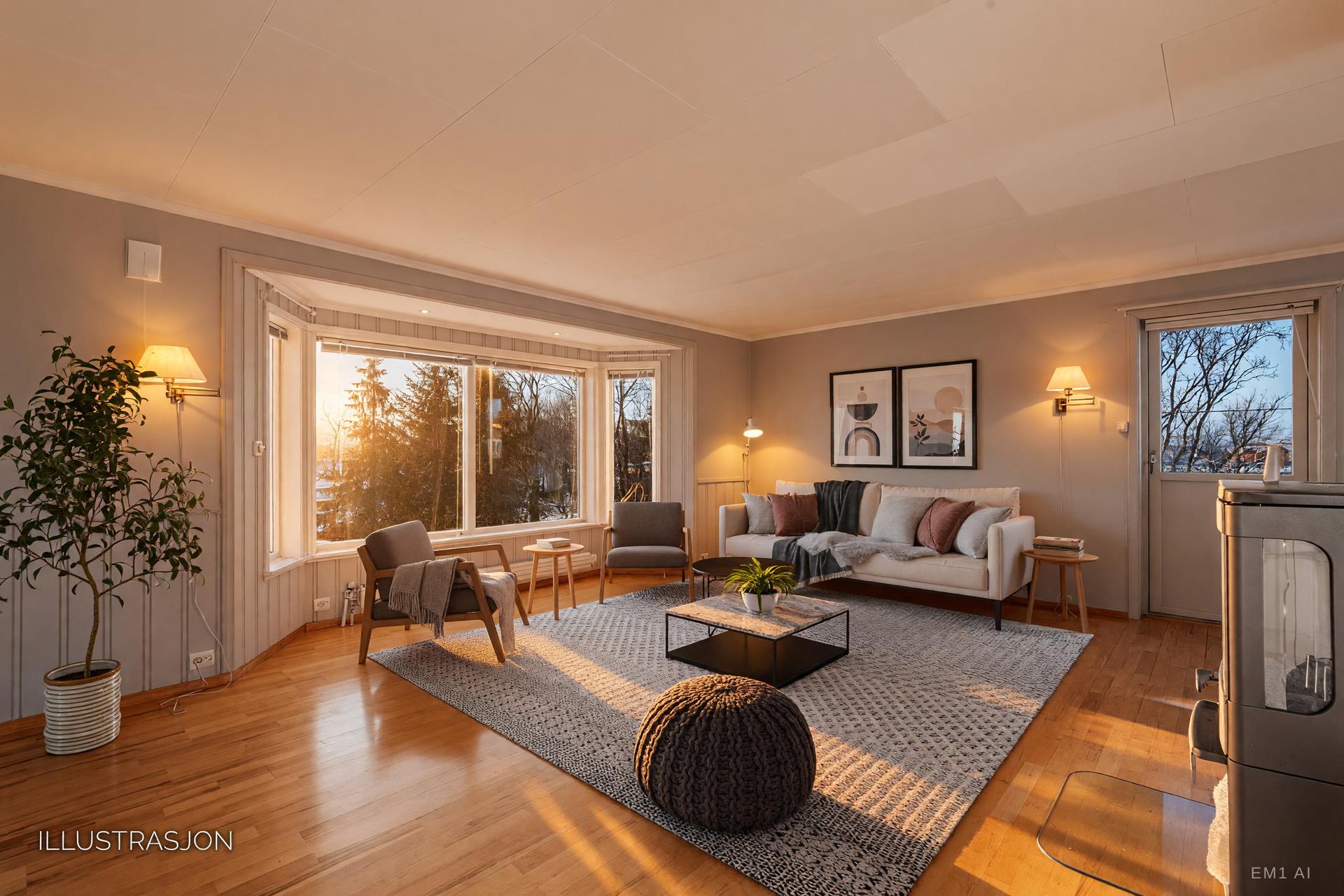 Velkommen til Mettäperä 9, en innholdsrik enebolig over 3 plan! Foto: Håvard Thomassen (Illustrasjon EFKT). Bilde nummer 1 av 3