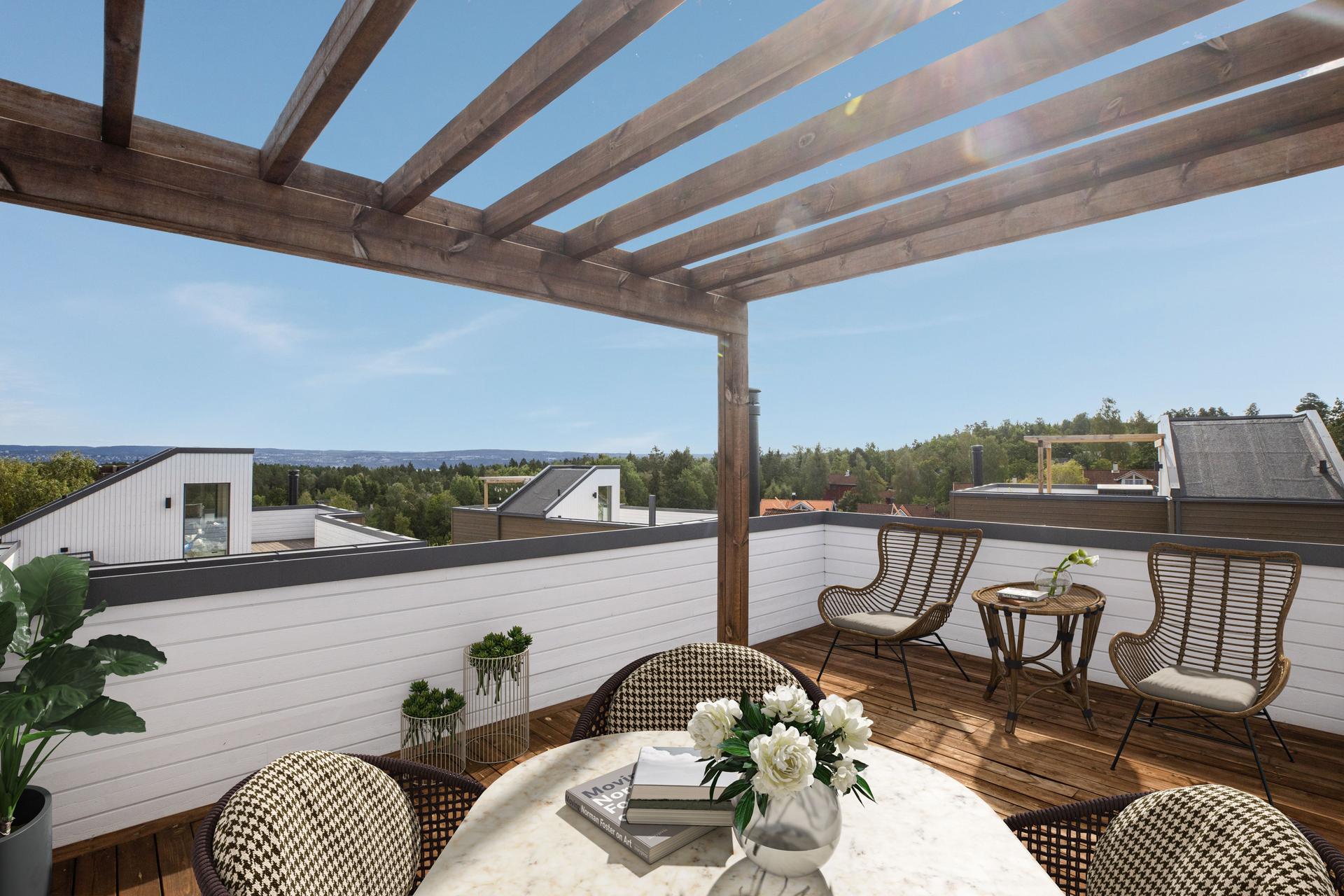Takterrasse -Ai  redigert.. Bilde nummer 3 av 3