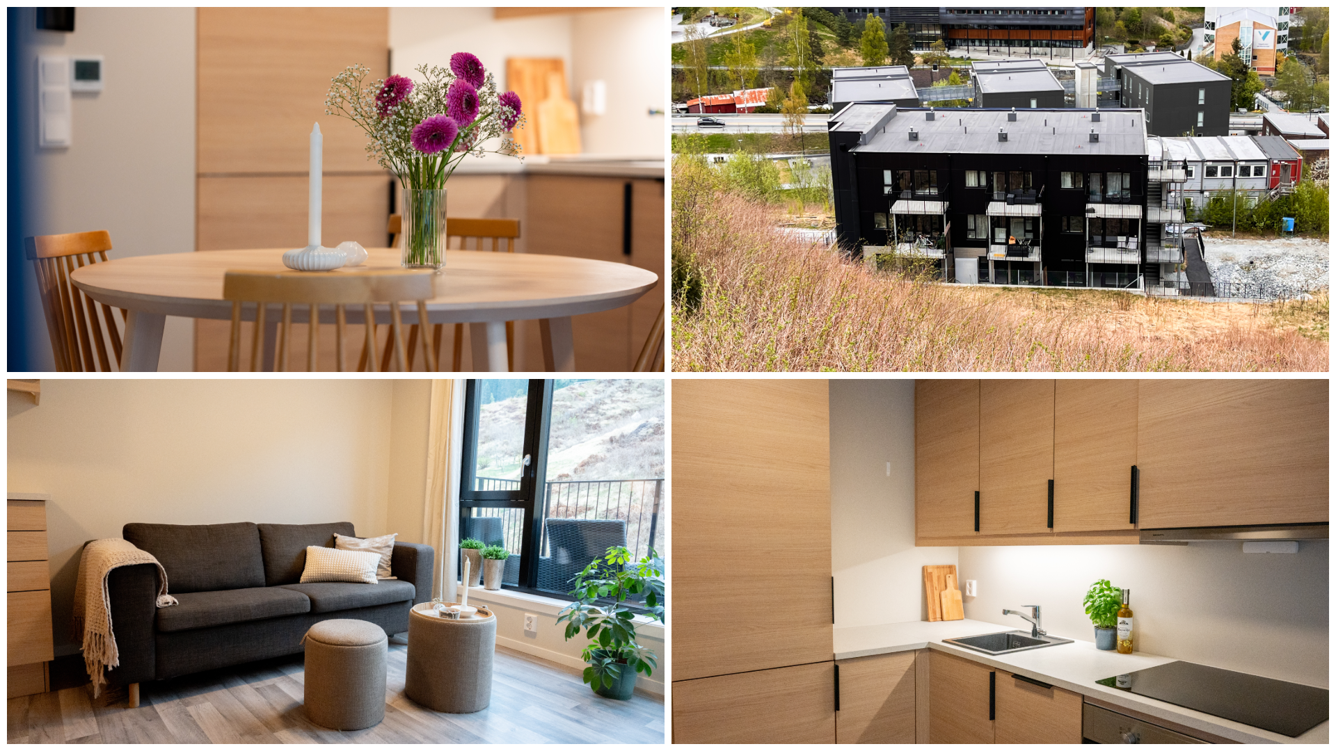 Velkommen til Nedrehagen 13 - Ein lys og moderne 2- roms frå 2023 med høg standard og gode løysingar. (Foto: Halsosfoto). Bilde nummer 1 av 3