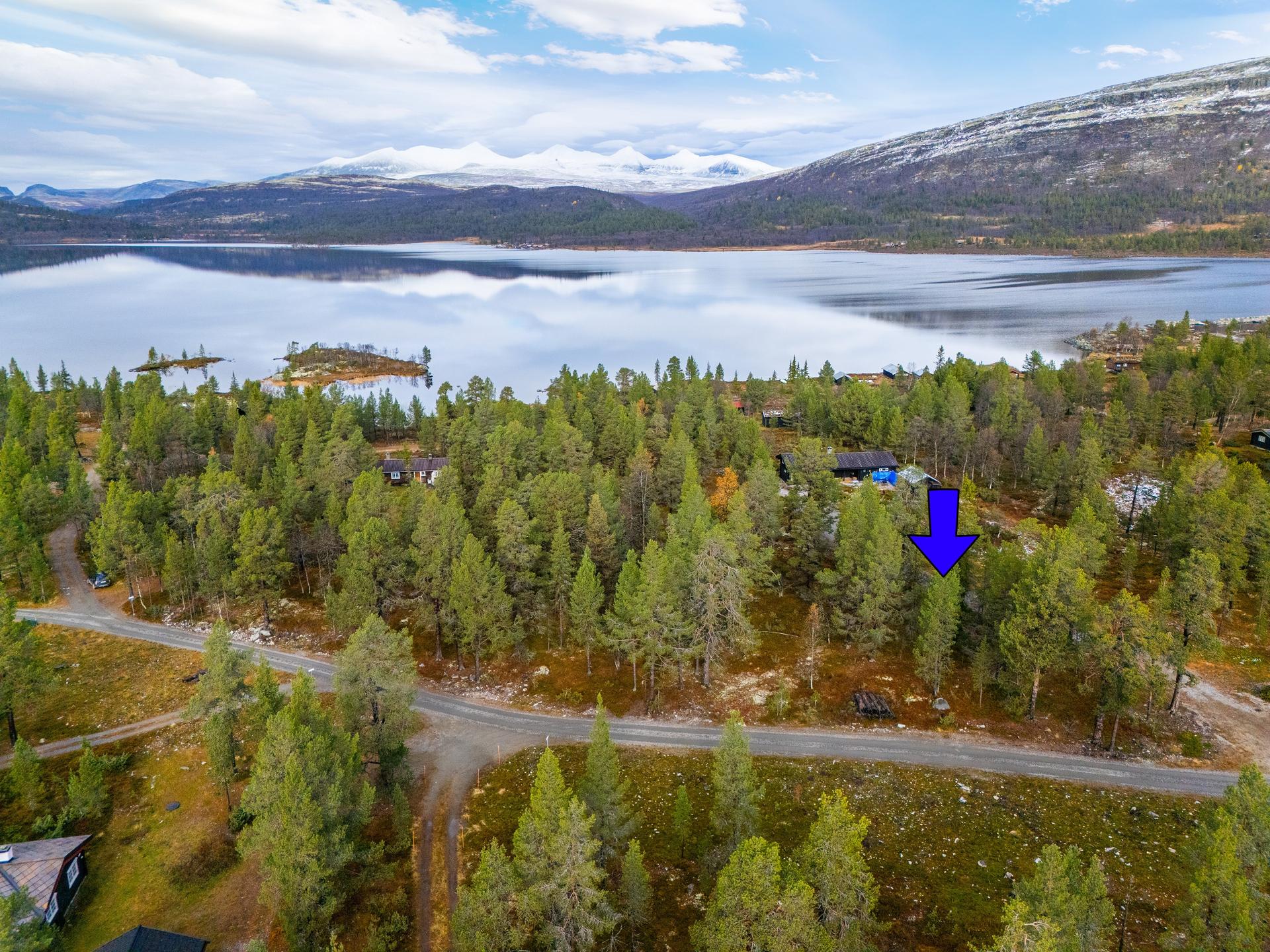 Tomten ligger ca 880 moh i naturskjønne omgivelser på Kvamsfjellet i Nord-Fron kommune.. Bilde nummer 2 av 3