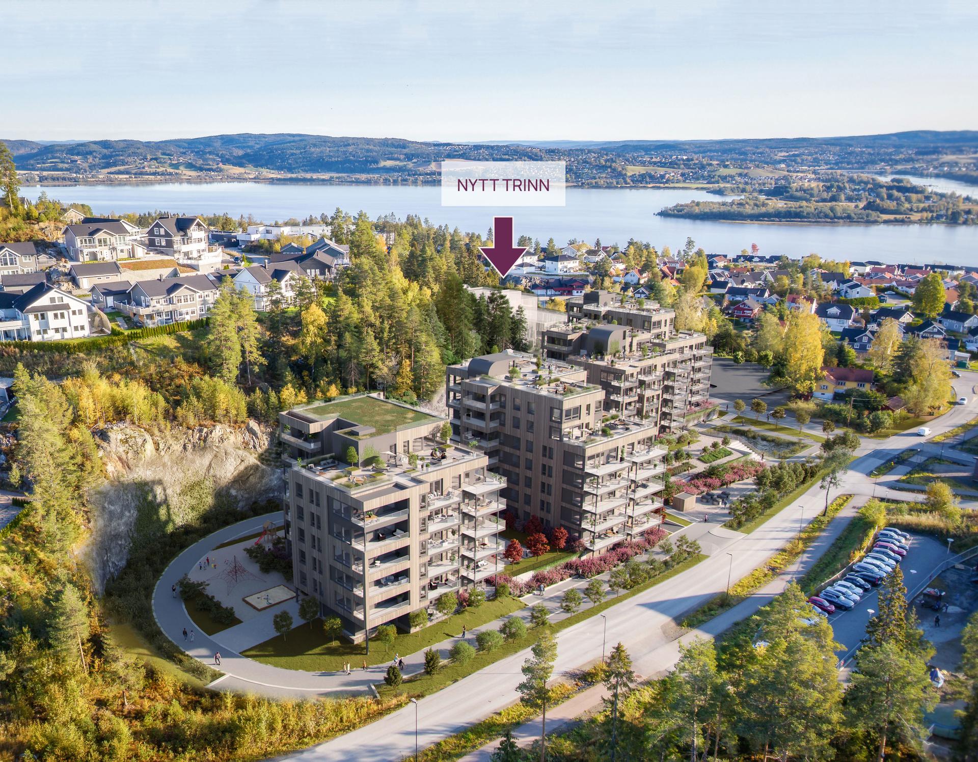 De nye byggene kommer i forlengelsen av de som er bygget. Bilde nummer 3 av 3