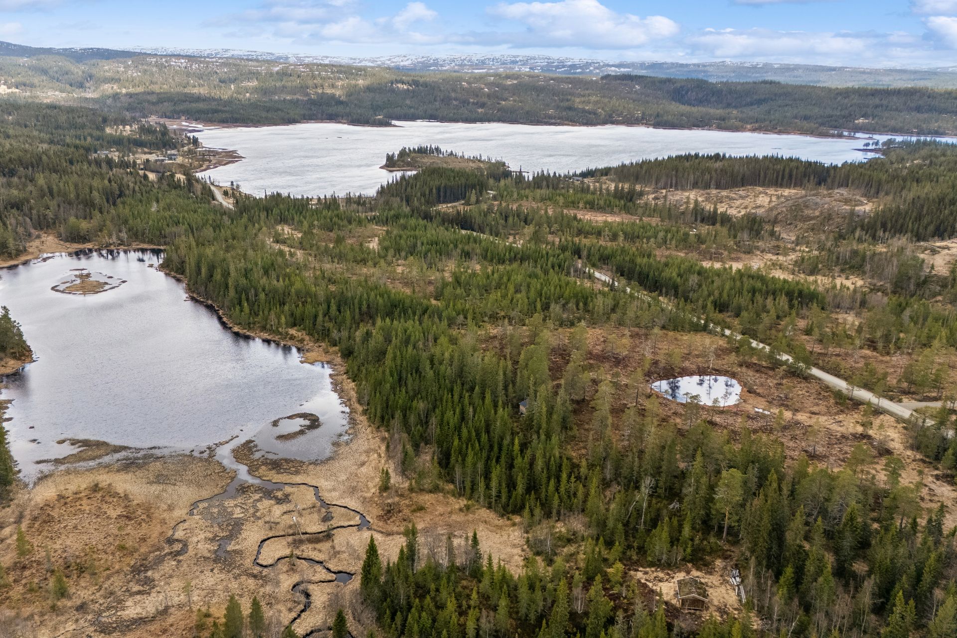 En tilbaketrukket fritidstomt på ca. 1 017 m² med naturskjønn beliggenhet ved Østrungen i Selbu. . Bilde nummer 1 av 3