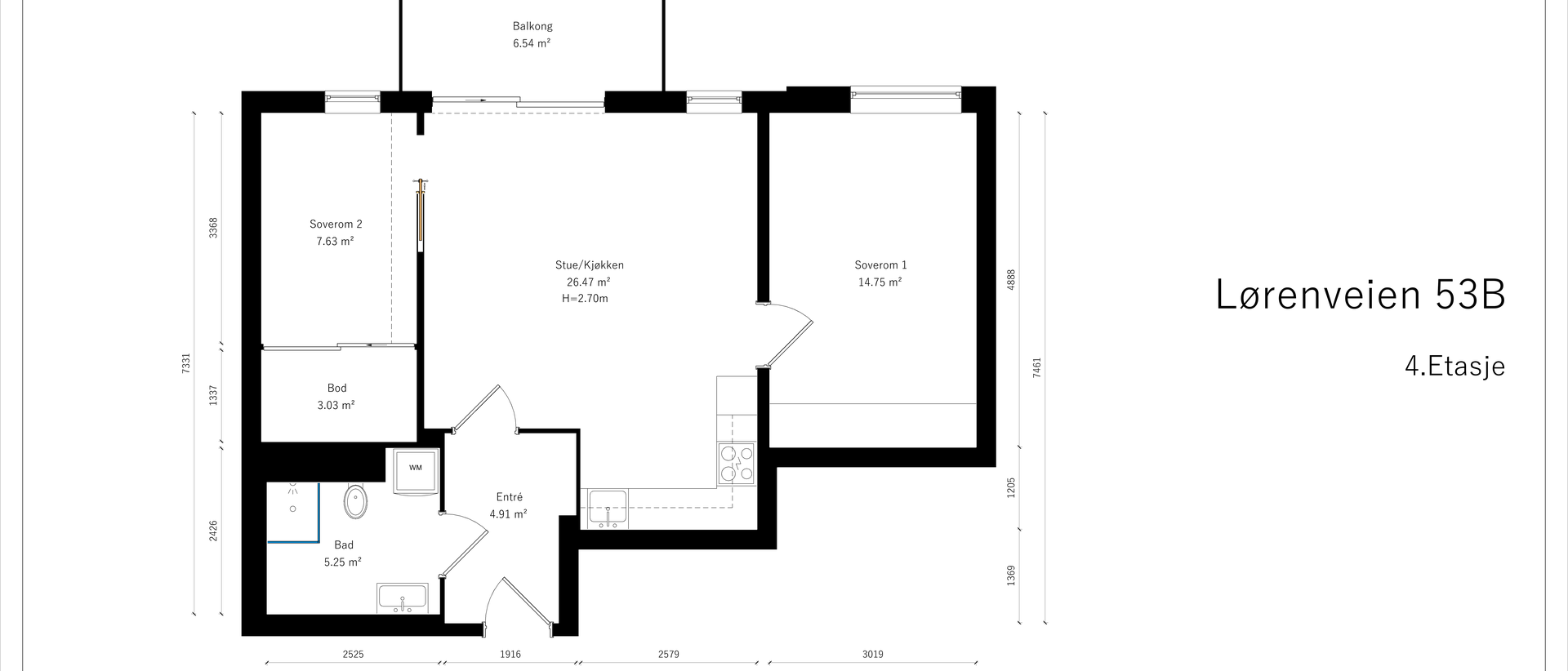Leilighet – Oslo, Sinsenengen, Grünerløkka - Bilde 4