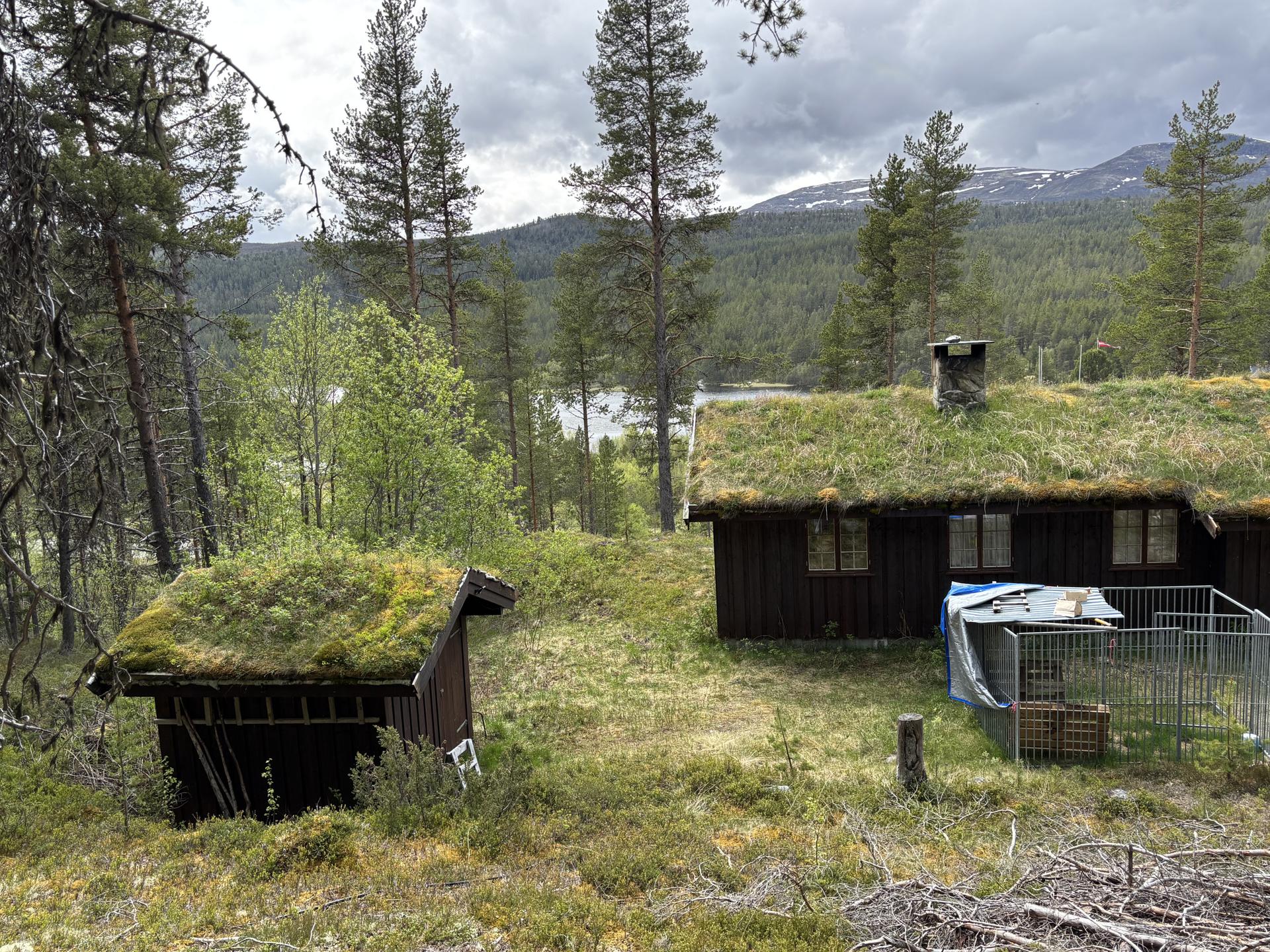 Hyttebebyggelse i Espedalen med utsikt over Breisjøen. Bilde nummer 1 av 3