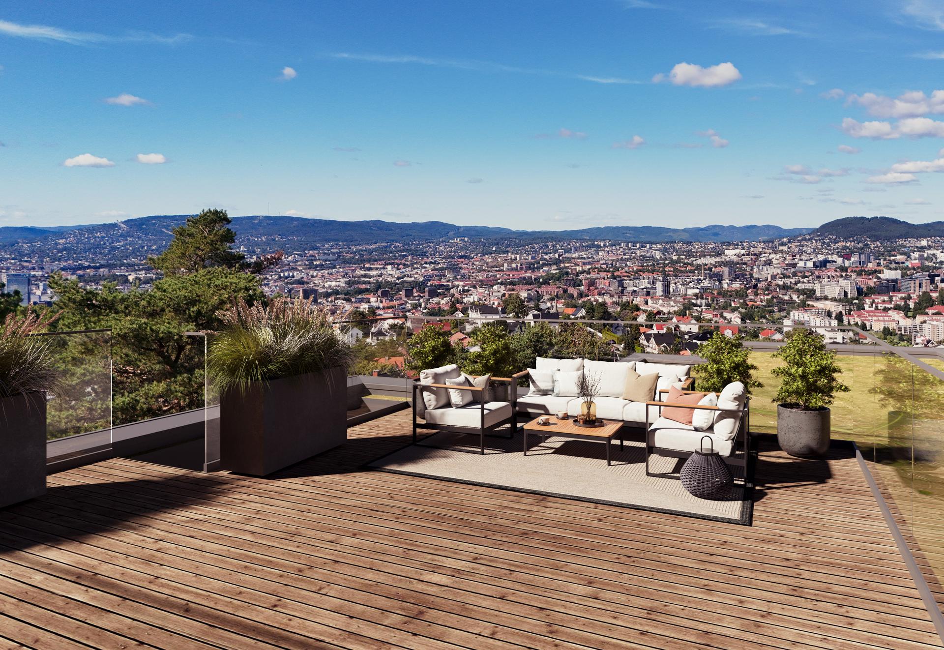 Takterrasse (Illustrasjon. Avvik kan/vil forekomme).. Bilde nummer 3 av 3