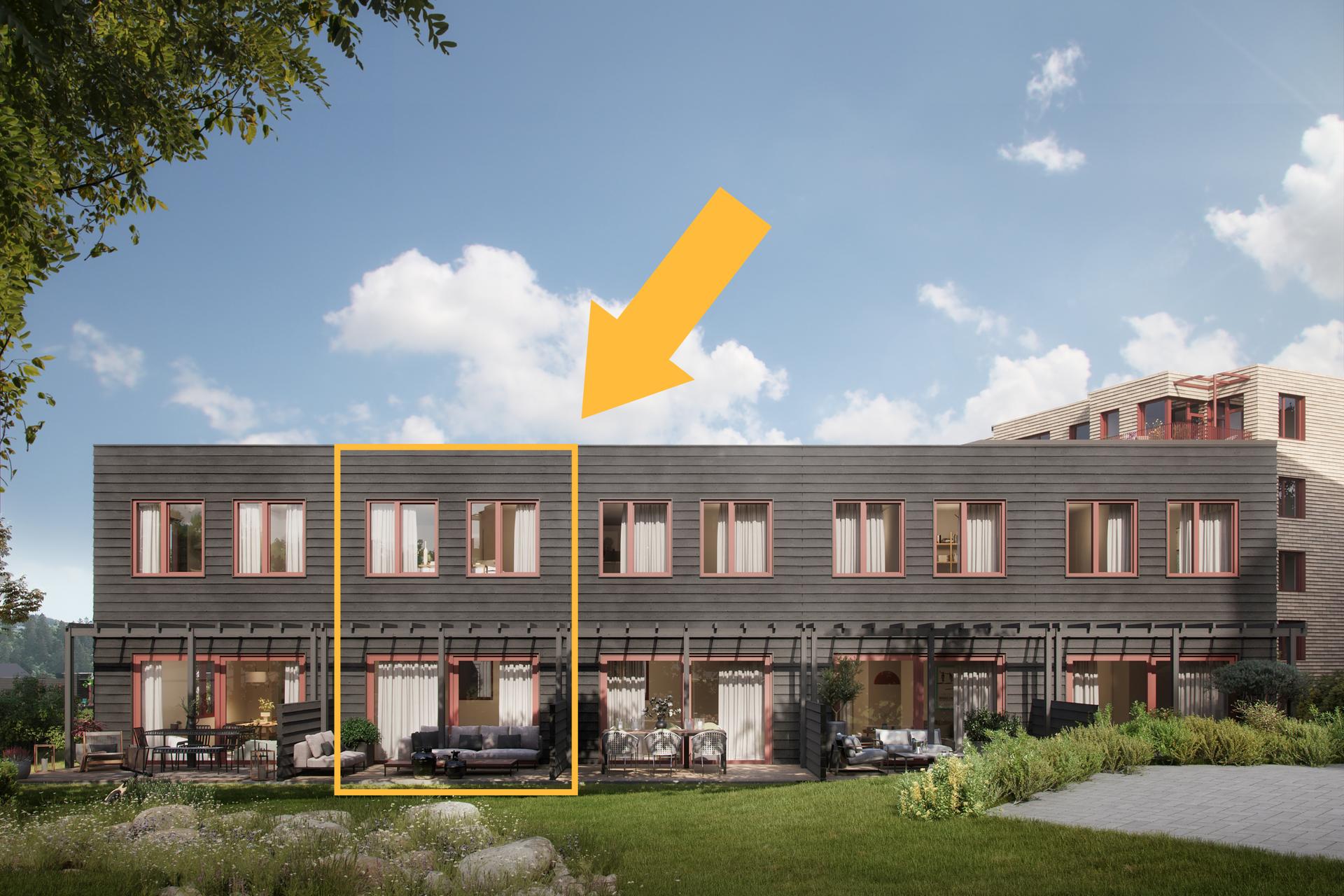 EiendomsMegler 1 ved Tara Fagerstad har gleden av å presentere et innholdsrikt rekkehus på Overvik! Illustrasjon, avvik vil forekomme. . Bilde nummer 1 av 3