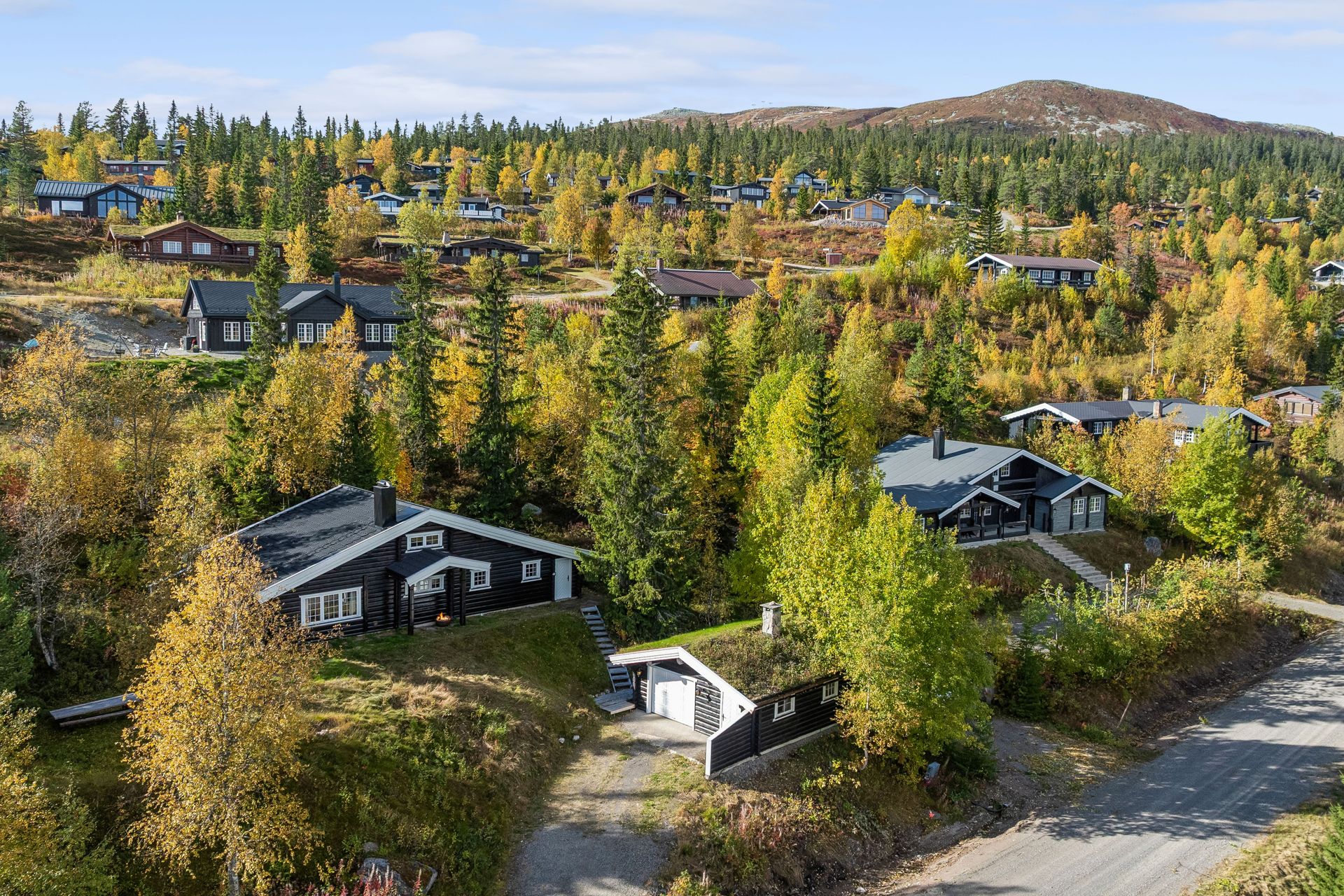 Tunet rommer både hovedhytte og garasje med innredet anneks i naturskjønne omgivelser.. Bilde nummer 3 av 3