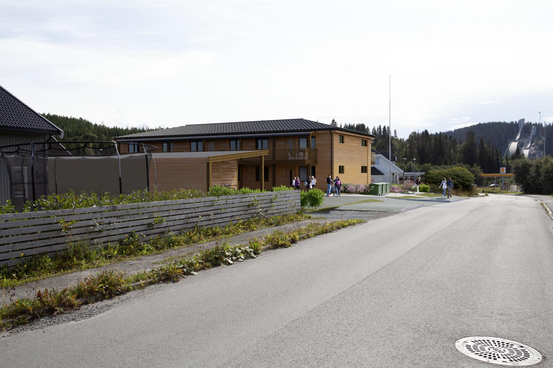 Leirbruvegen 3 har en attraktiv beliggenhet i et veletablert boligområde på Byåsen, like ved VM-anlegget på Granåsen. Her bor du med umiddelbar nærhet til flotte turstier, preparerte skiløyper og et bredt utvalg av rekreasjonsmuligheter året rundt. Illustrasjon, avvik kan forekomme. . Bilde nummer 2 av 3