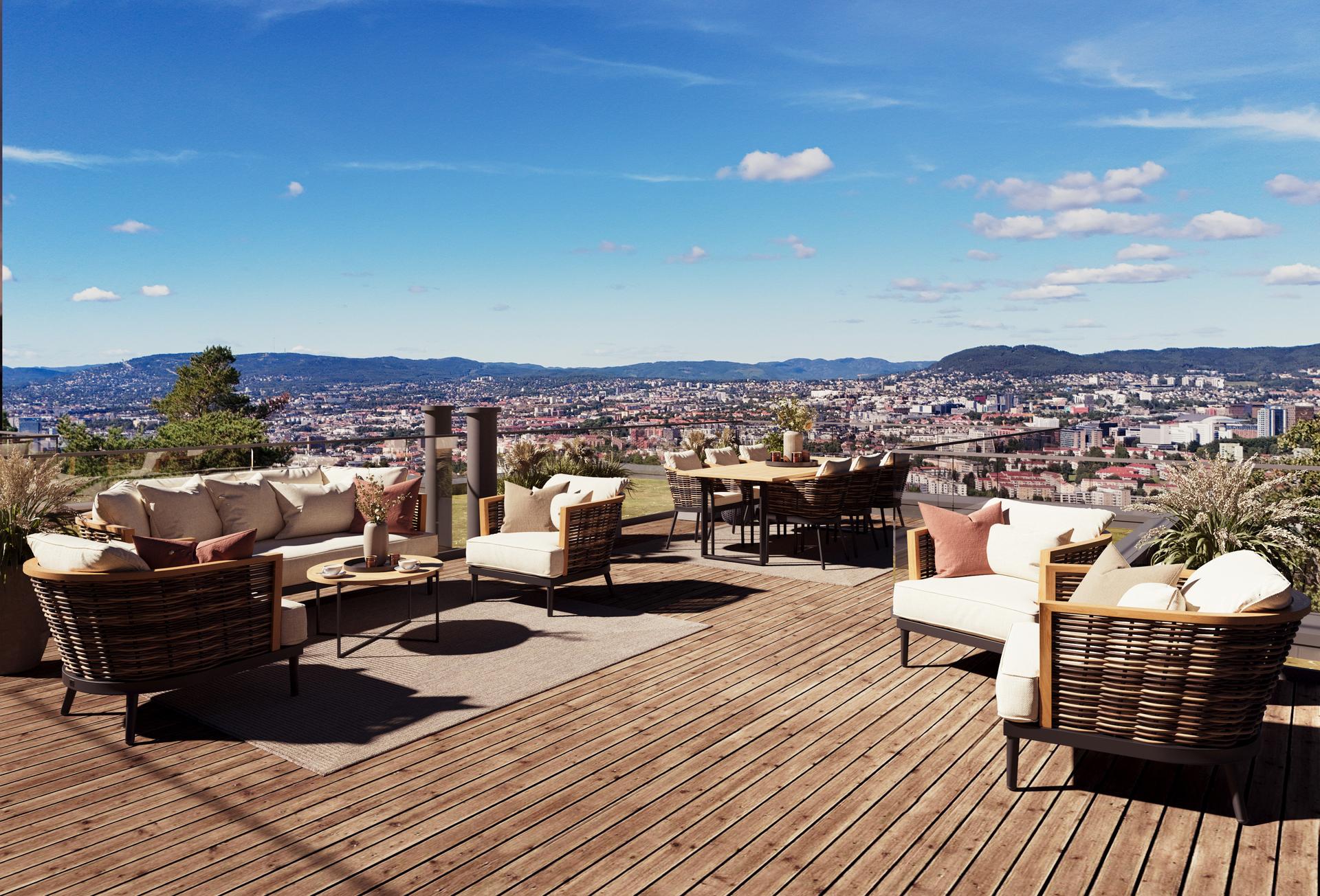 Takterrasse (Illustrasjon. Avvik kan/vil forekomme).. Bilde nummer 3 av 3