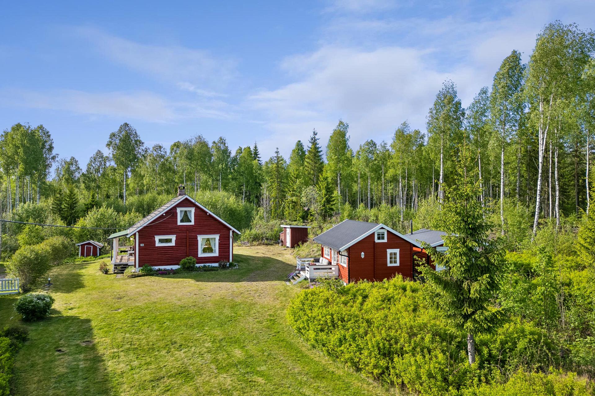Den store naturtomten ligger usjenert til med skogen som nærmeste nabo, og gir rikelig med plass for uteliv og rekreasjon.. Bilde nummer 3 av 3