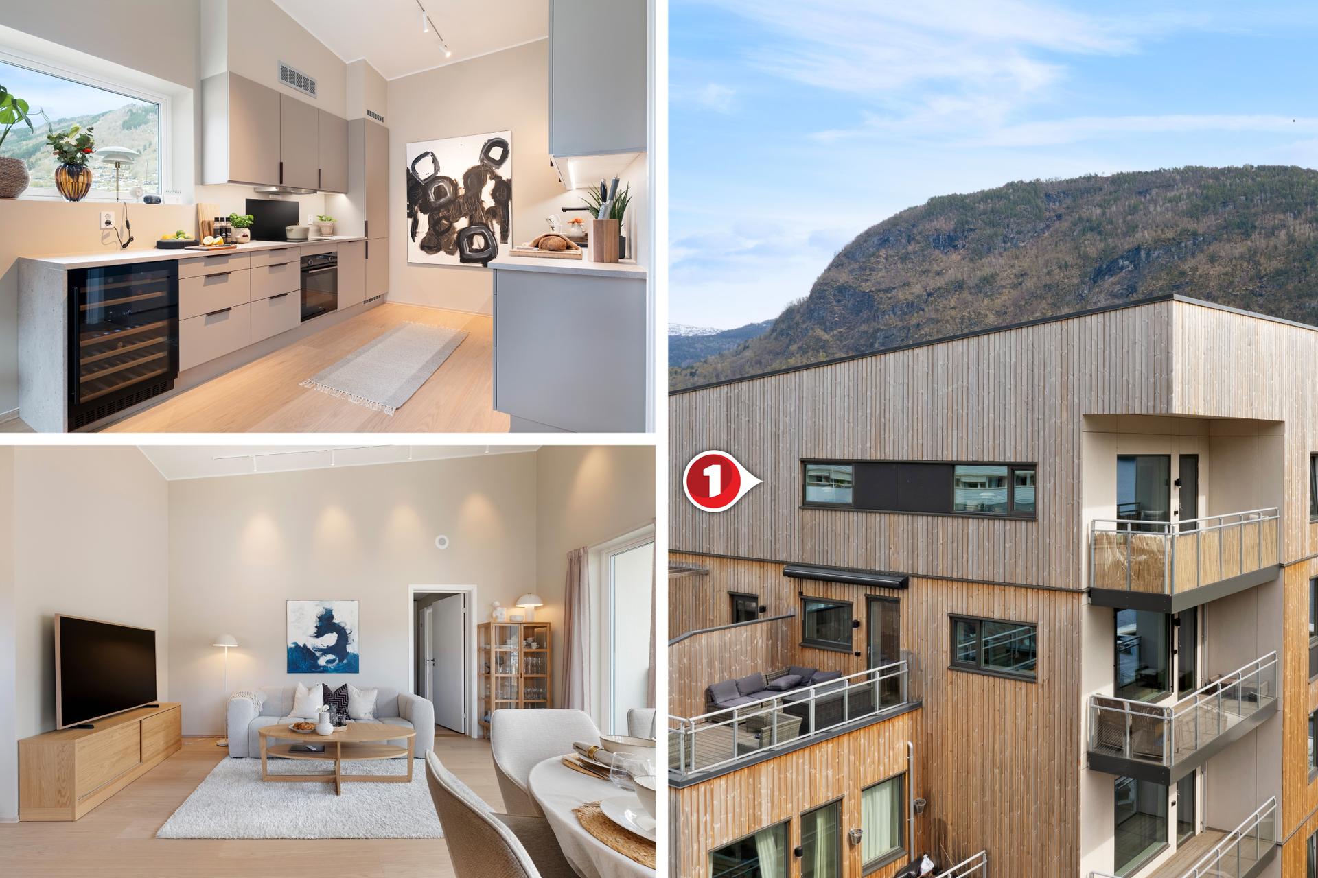 Velkommen til Bryggjegota 8 - Ein lekker og stilrein toppleilegheit på attraktive Lerum Brygge. Foto: Creativision (Jonny Akselsen). Bilde nummer 1 av 3