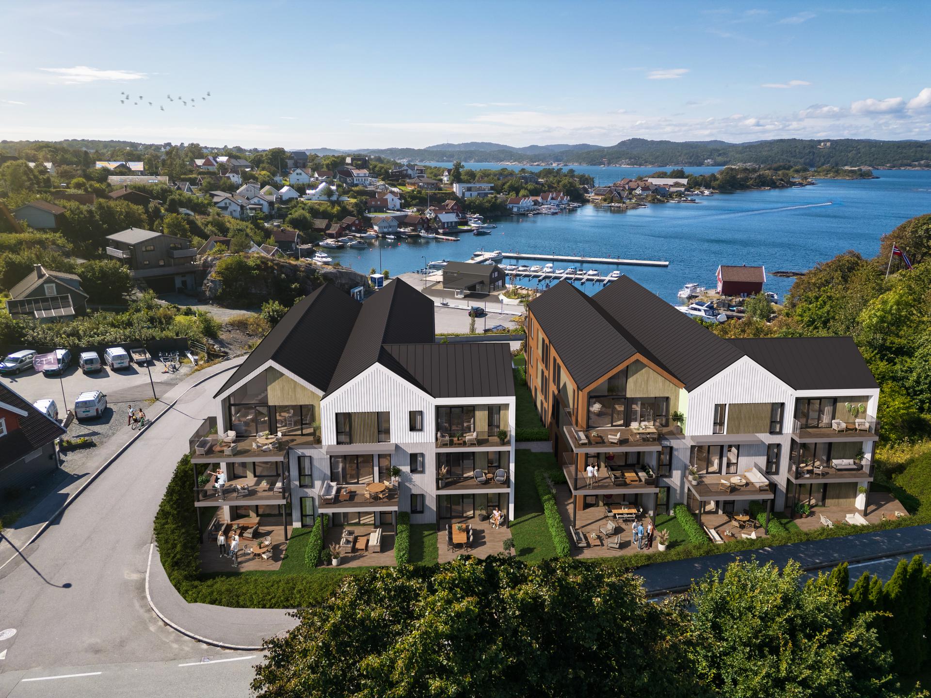 Lindebø Brygge Eksteriør V2 03.jpg. Bilde nummer 2 av 3