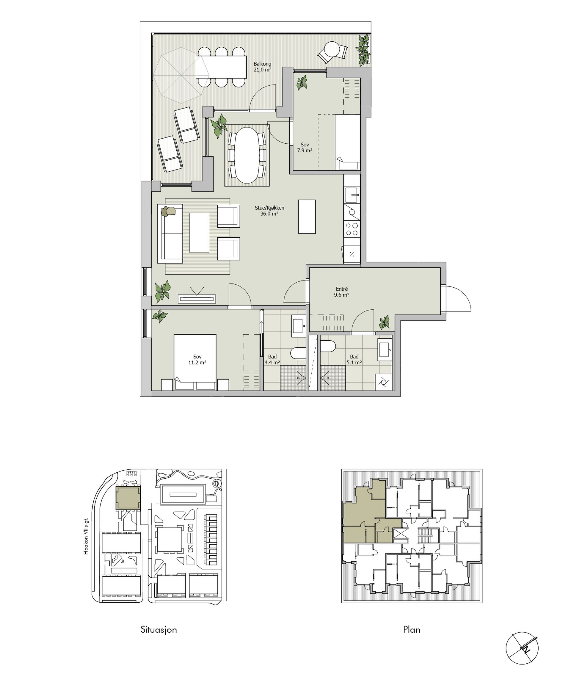 Meget god planløsning med romslige oppholdsrom. Her har man tilgang til treningsrom, gjestehybler, selskapsrom, kontor, takterrasse med badstue m.m. Flere bilder lengere bak.. Bilde nummer 3 av 3