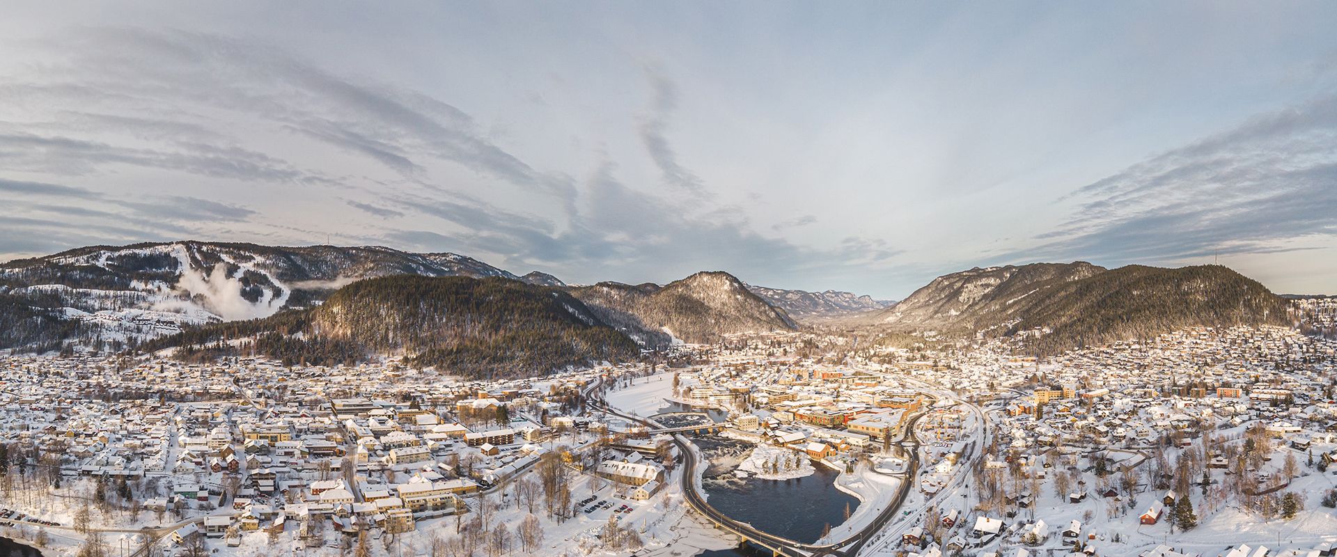 Kongsberg i vinterdrakt