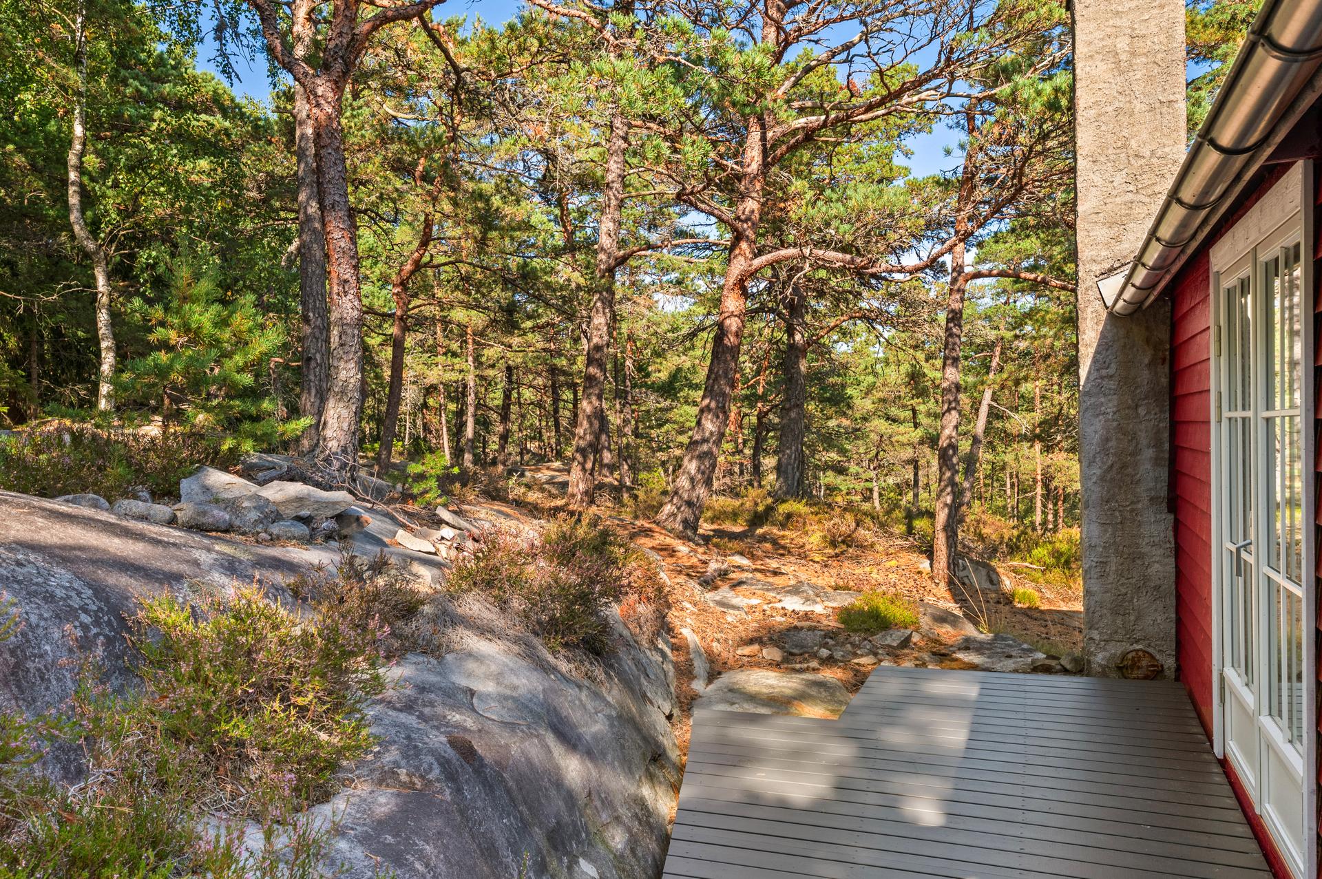Terrasse etablert mot terreng og fjell.. Bilde nummer 2 av 3
