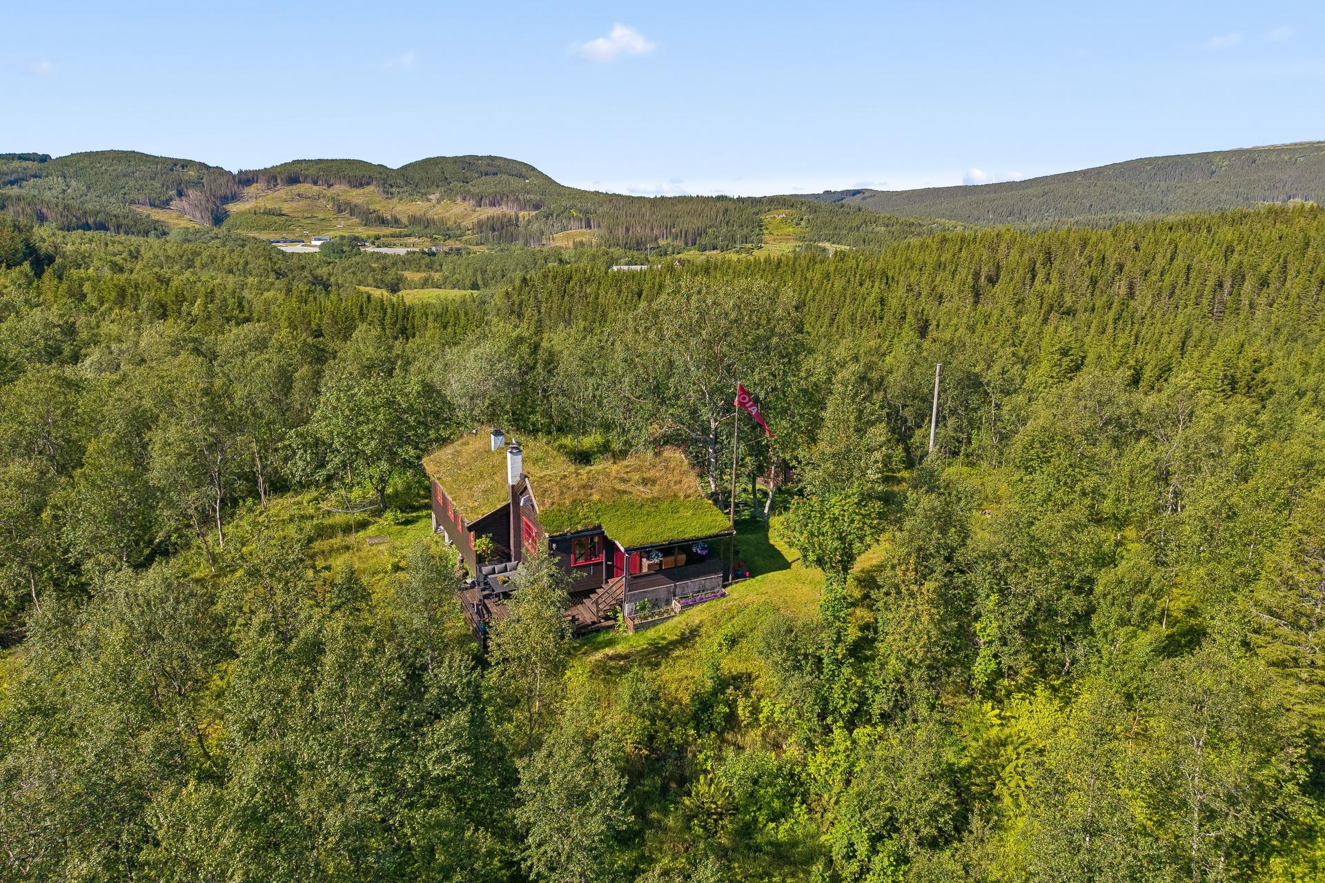 Oversikt over eiendommen og dens plassering i terrenget. Kort avstand fra byen! . Bilde nummer 2 av 3