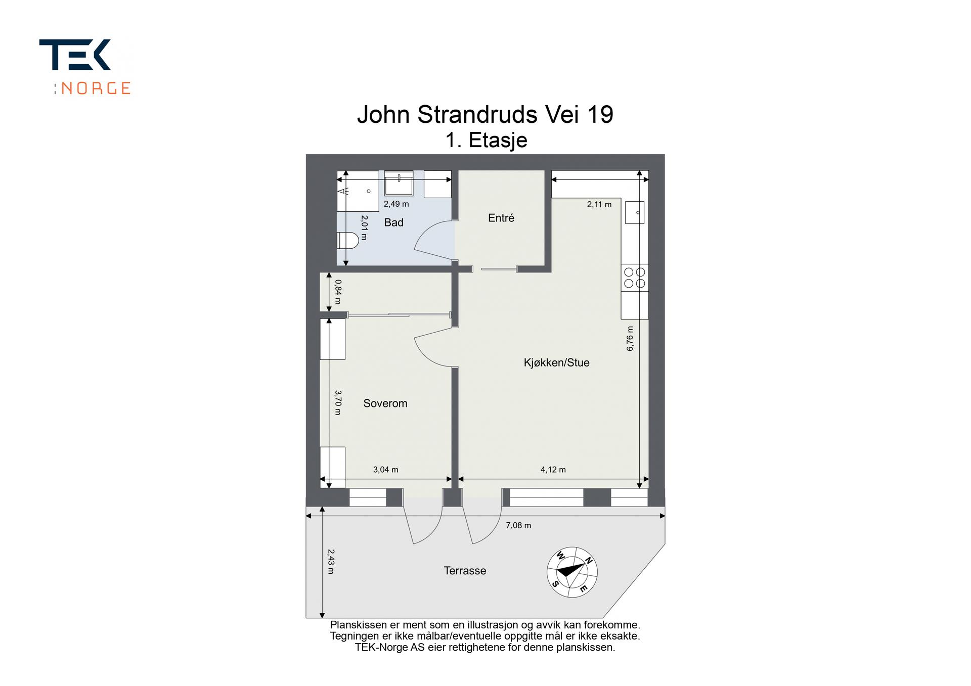 Plantegning | John Strandruds vei 19. Bilde nummer 3 av 3