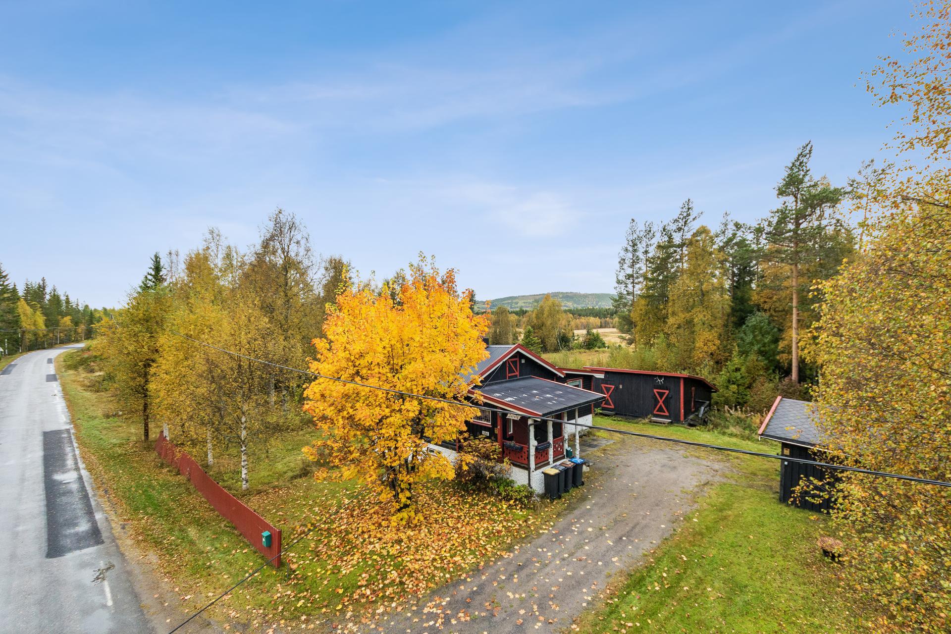 Enebolig med landlig beliggenhet, stor tomt og frittstående garasje og uthus.. Bilde nummer 3 av 3