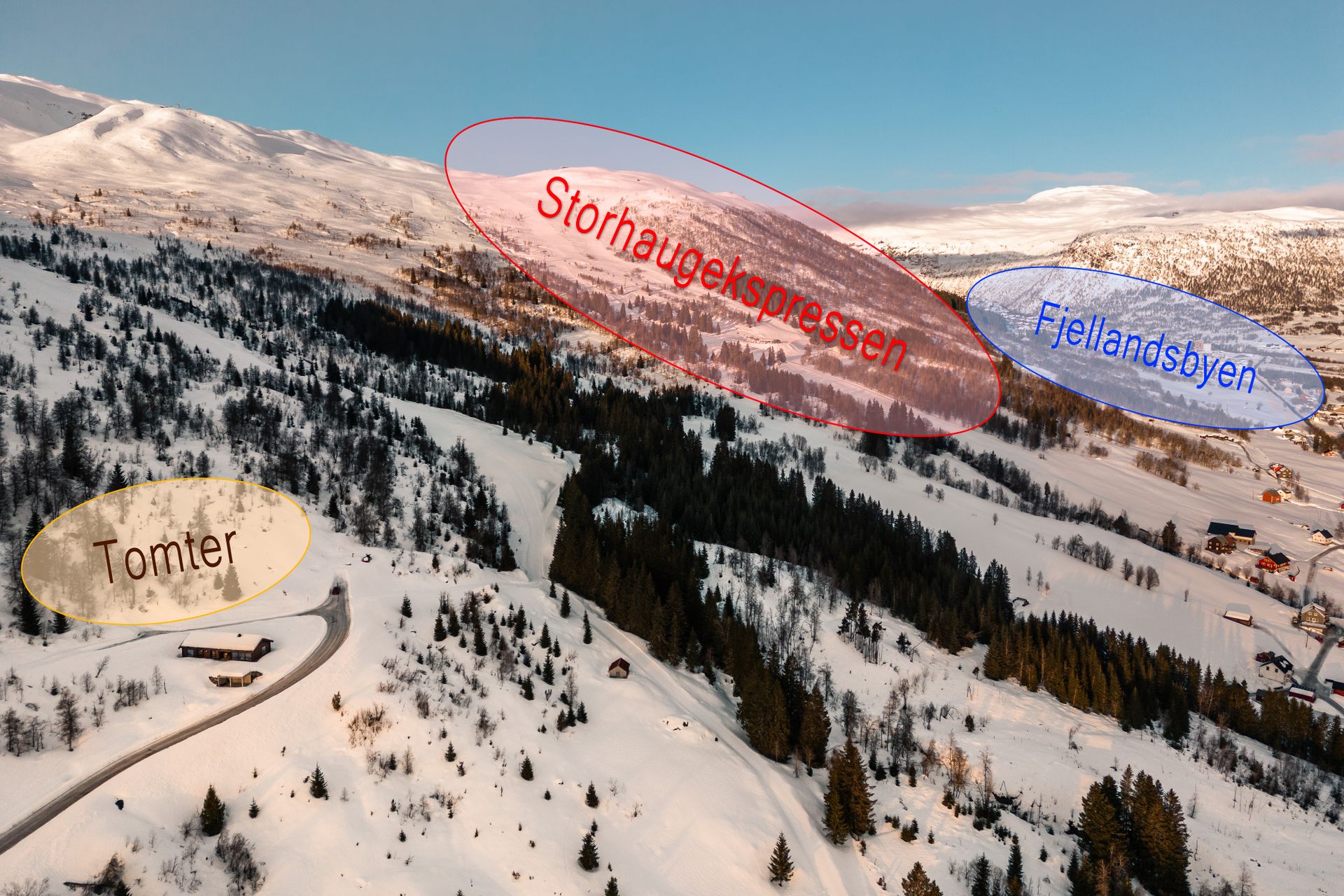 Helt suveren tomt med fantastisk beliggenhet rett ved Myrkdalen skisenter!. Bilde nummer 1 av 3