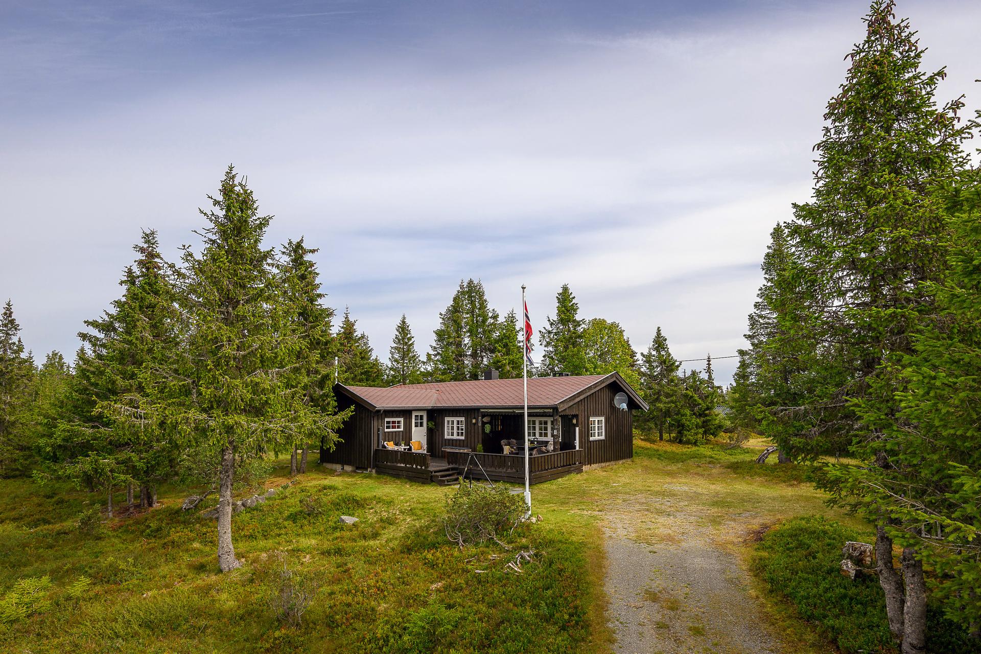 Eiendommen ligger i et rolig og etablert hytteområde på Ljøsheim.. Bilde nummer 2 av 3