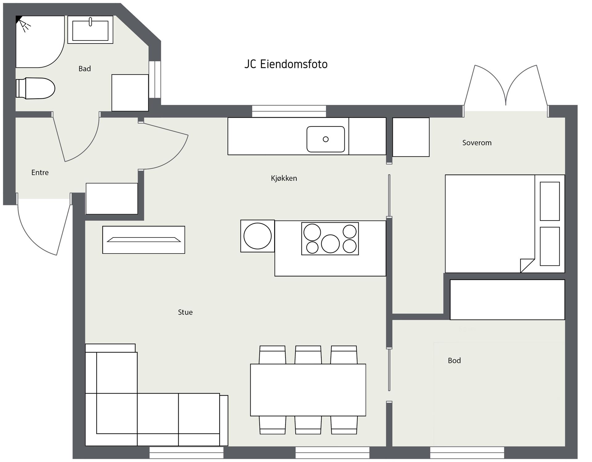 2D plantegning. . Bilde nummer 2 av 3