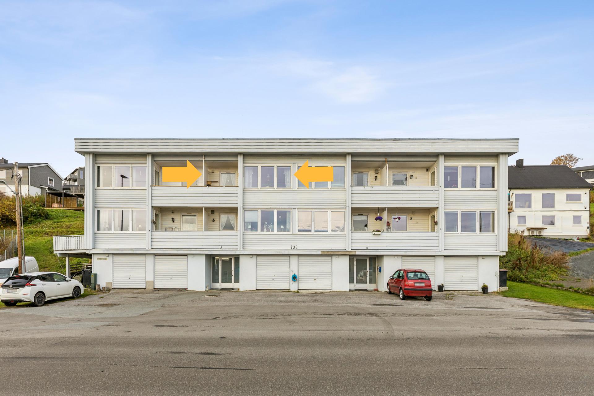 EiendomsMegler1 v/Bente Norhild Larsen har gleden av å ønske velkommen til Trondenesveien 105! Foto: EFKT. Bilde nummer 1 av 3